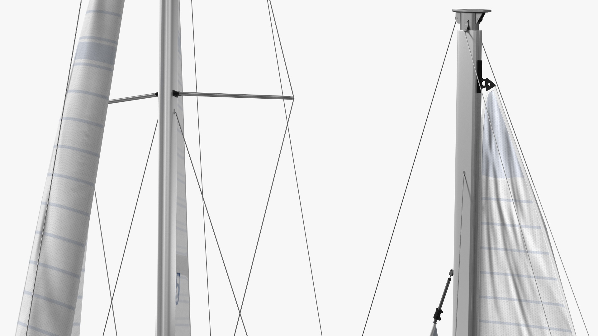 3D model Offshore Sailing Yacht Colored