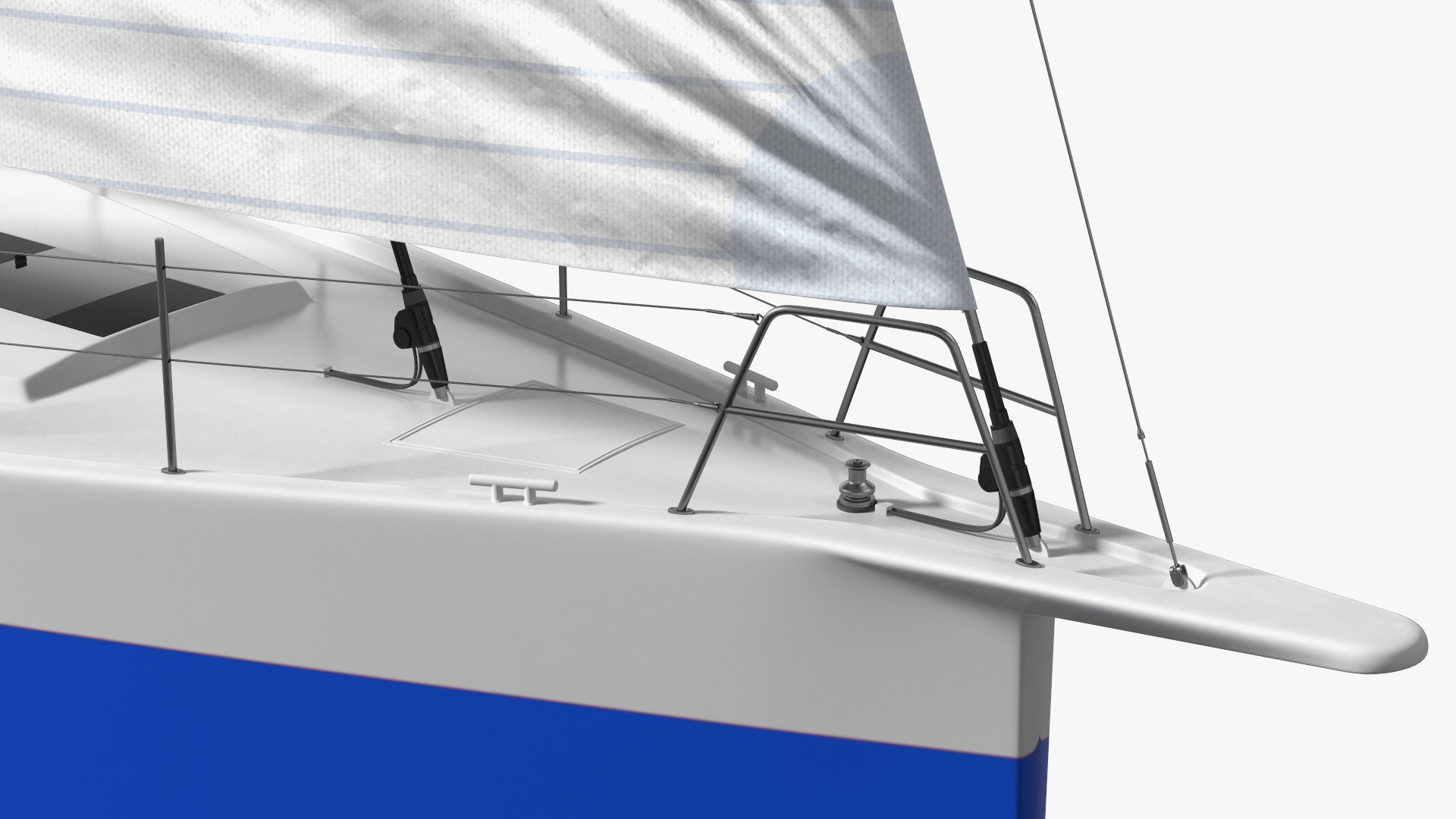 3D model Offshore Sailing Yacht Colored