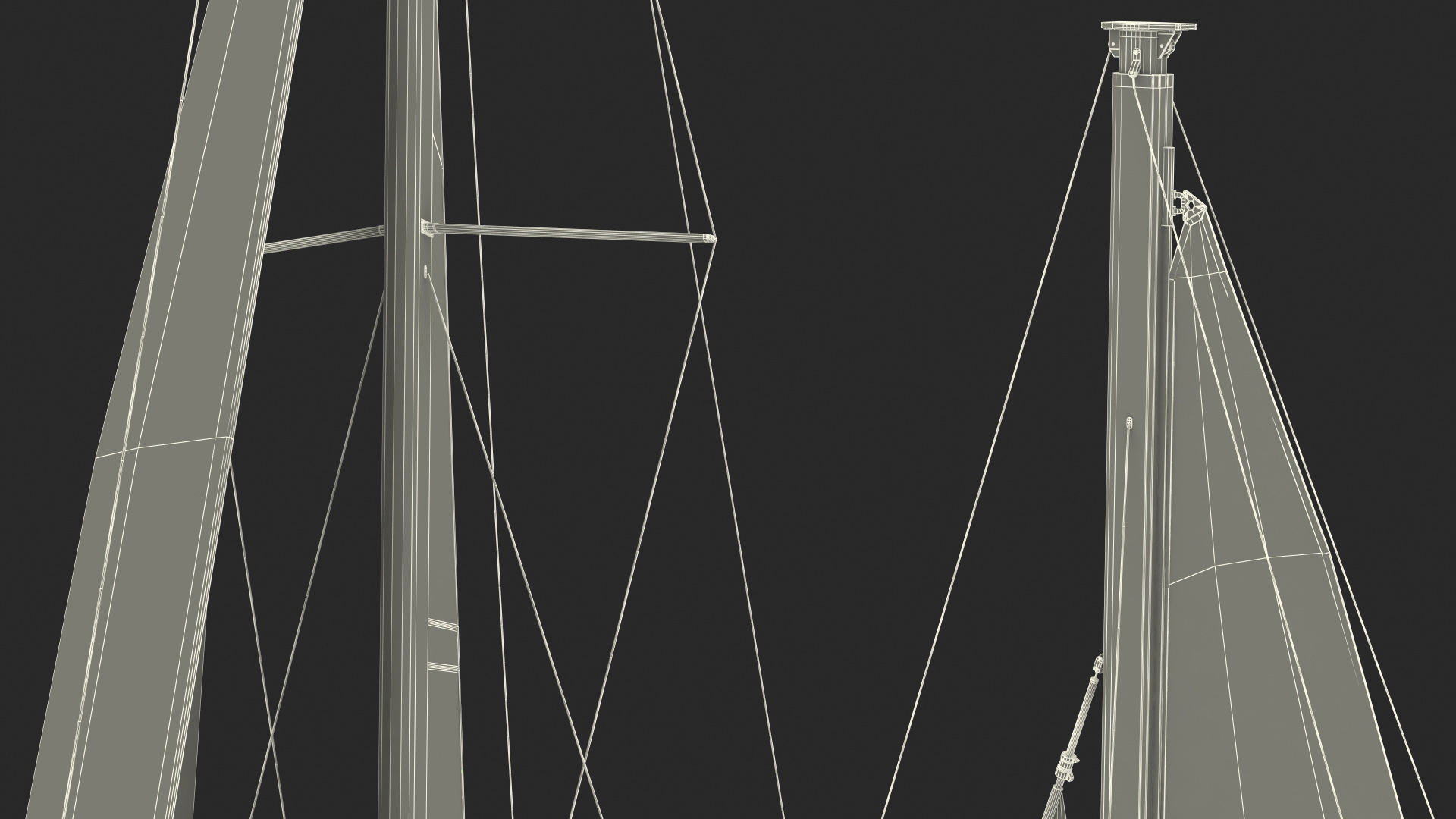3D model Offshore Sailing Yacht Colored