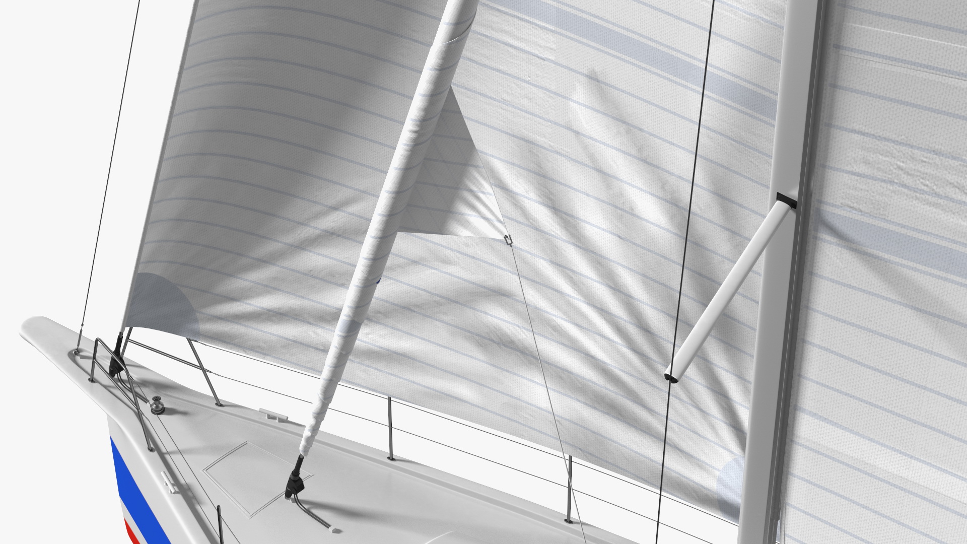 3D model Offshore Sailing Yacht Colored