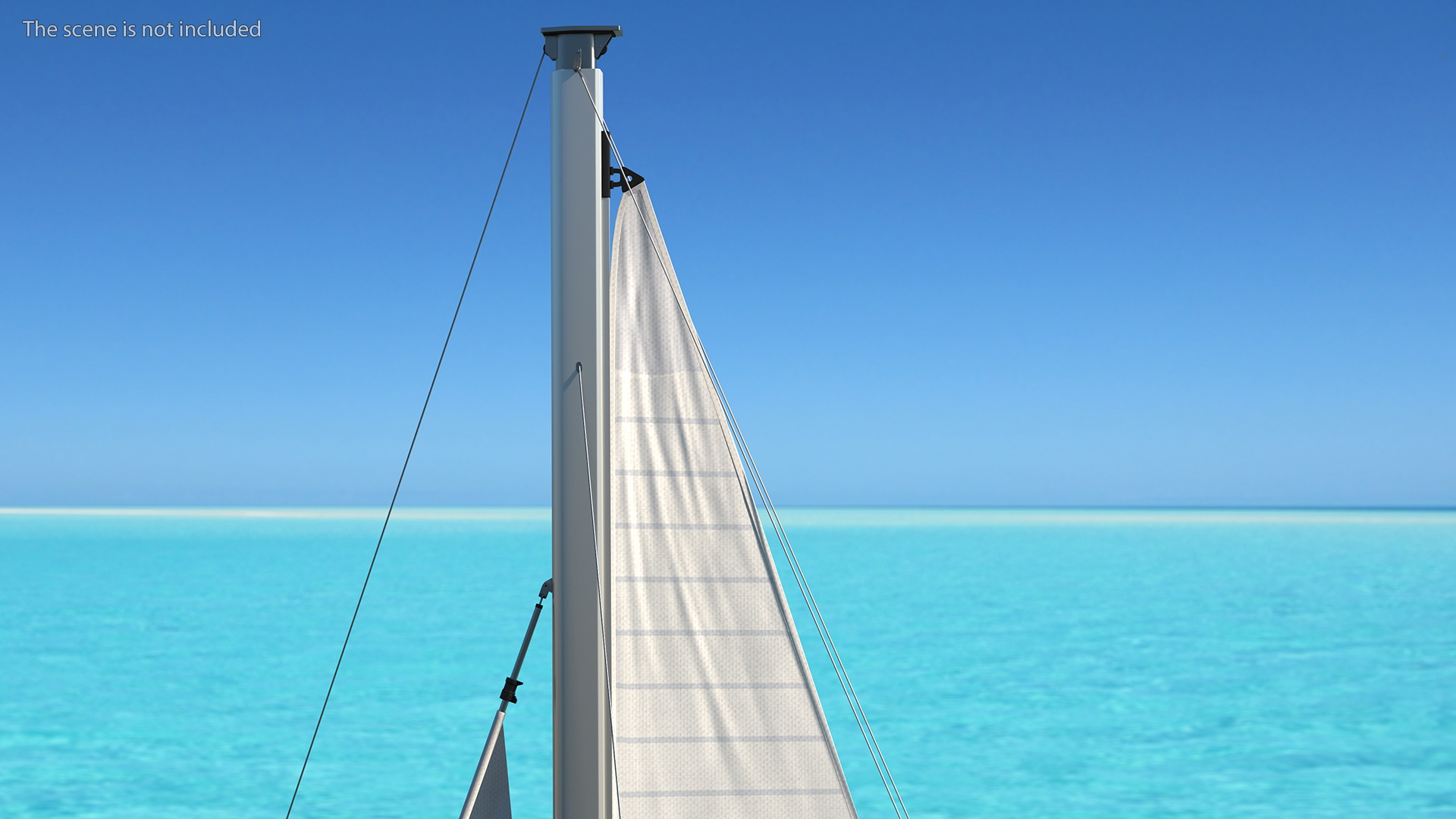 3D model Offshore Sailing Yacht Colored
