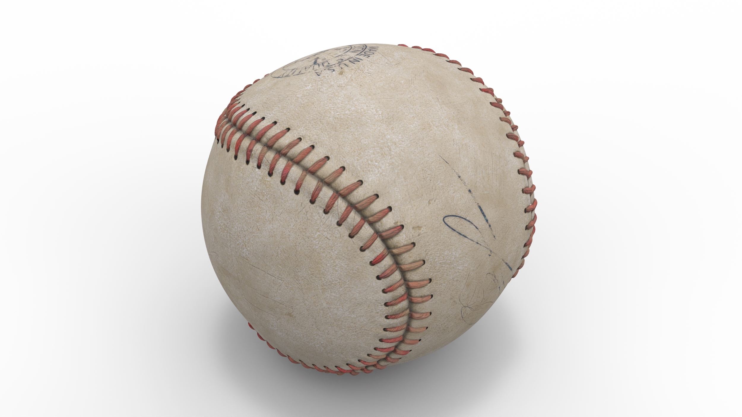 Historical Baseballs set 3D model