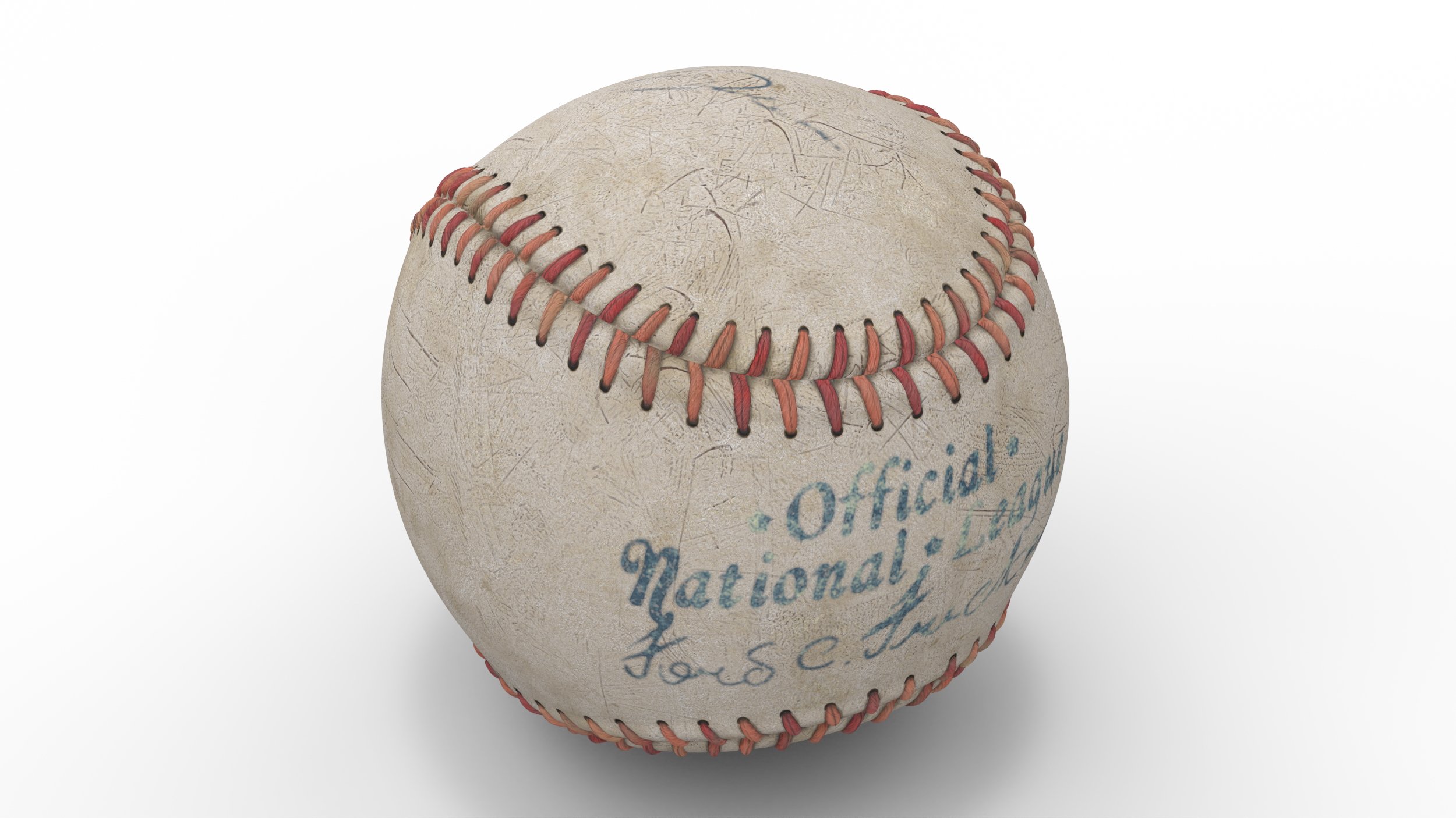 Historical Baseballs set 3D model