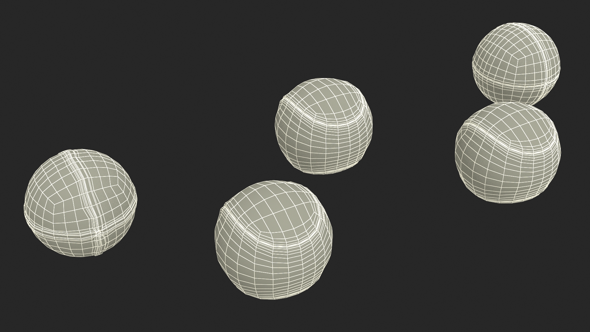 Historical Baseballs set 3D model