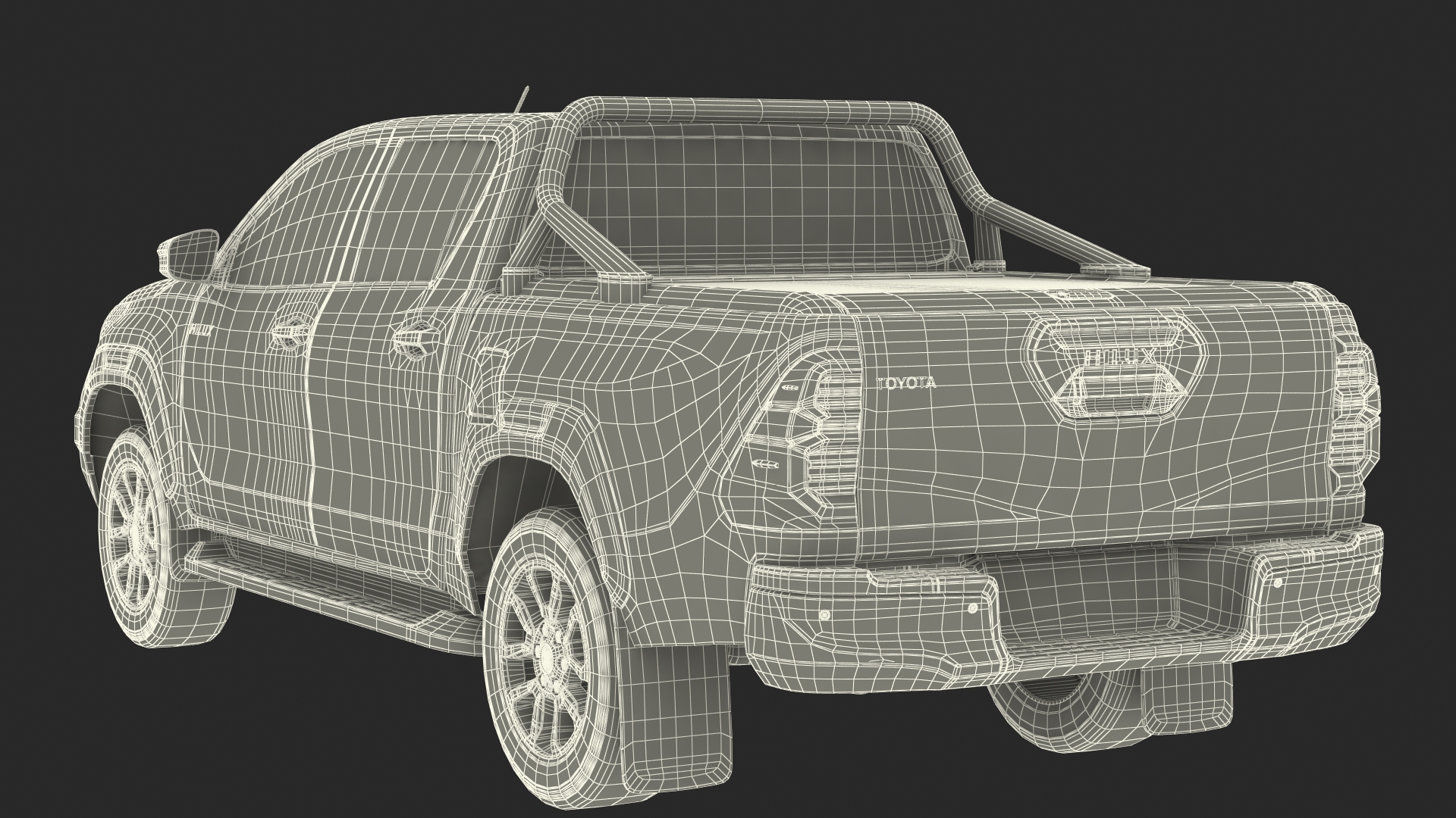 3D Toyota Hilux 2022 Simple Interior model