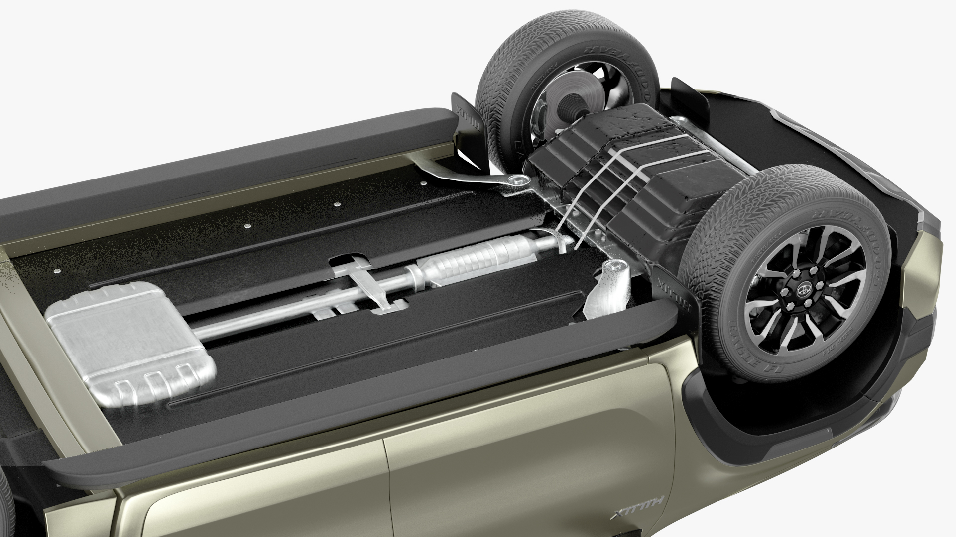 3D Toyota Hilux 2022 Simple Interior model