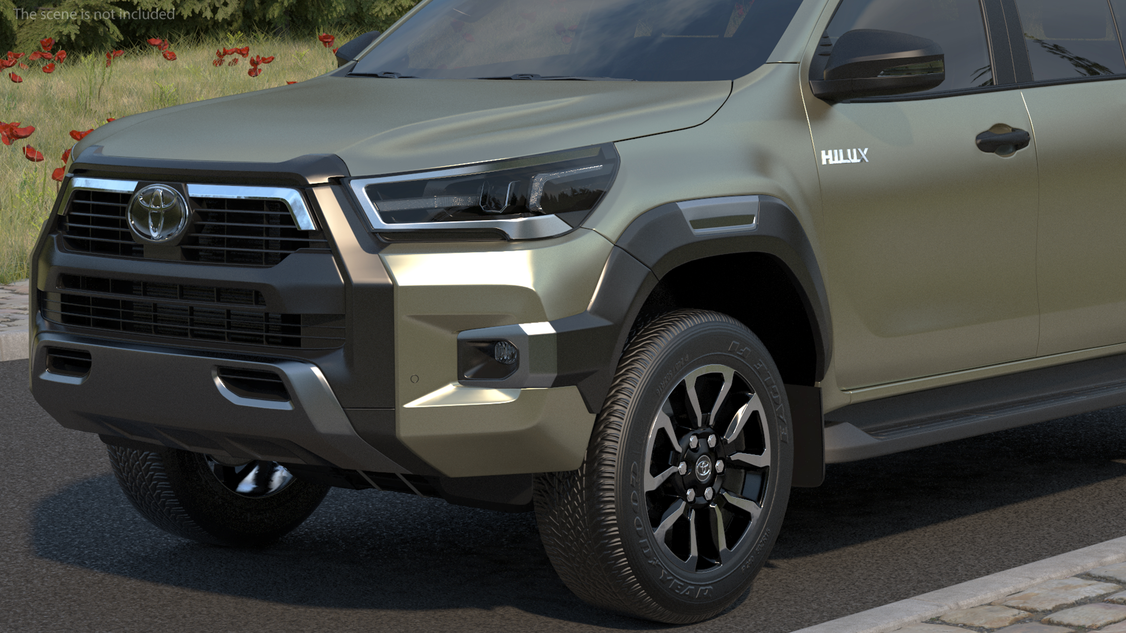 3D Toyota Hilux 2022 Simple Interior model