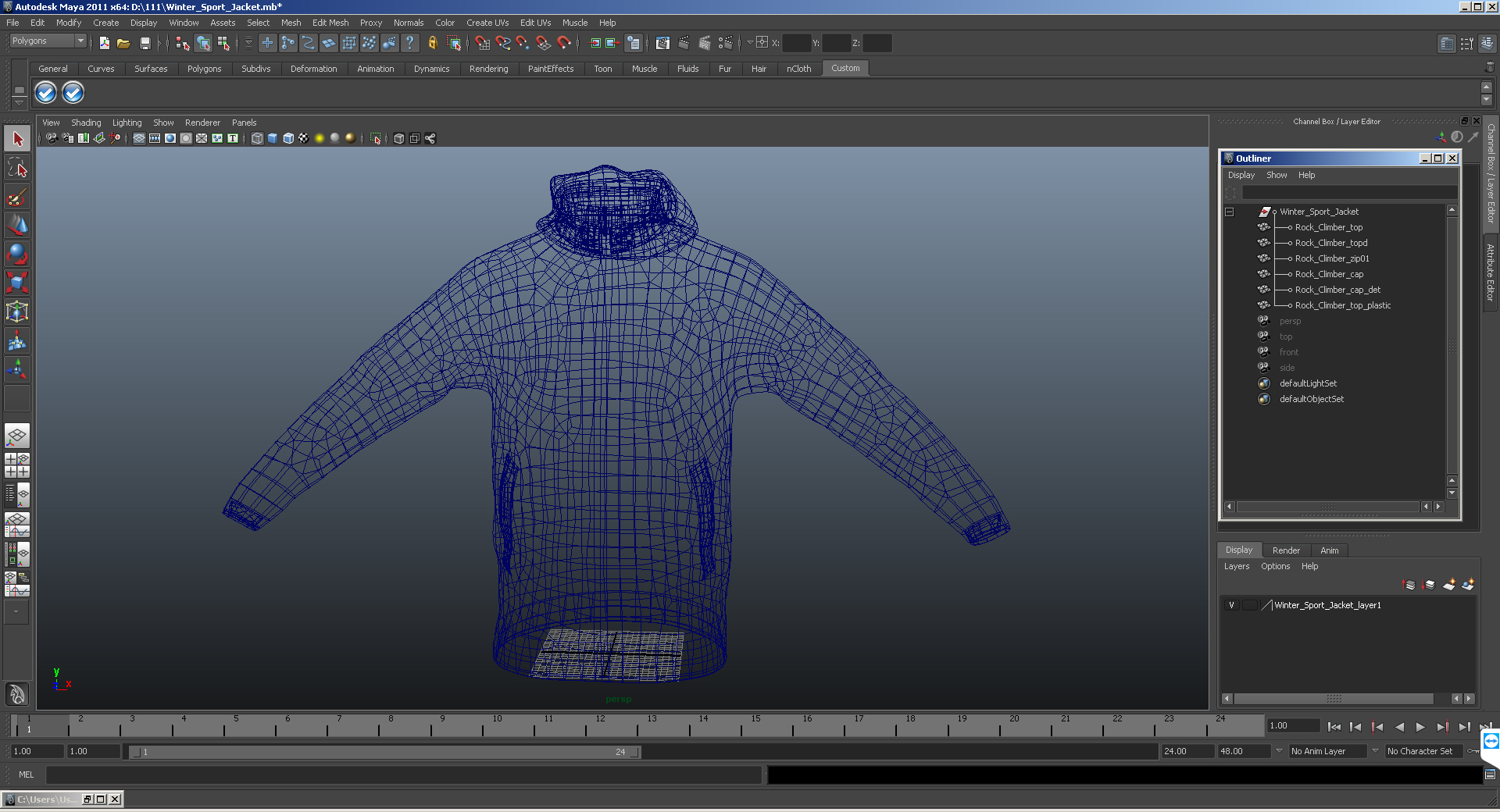 Winter Sport Jacket 3D model