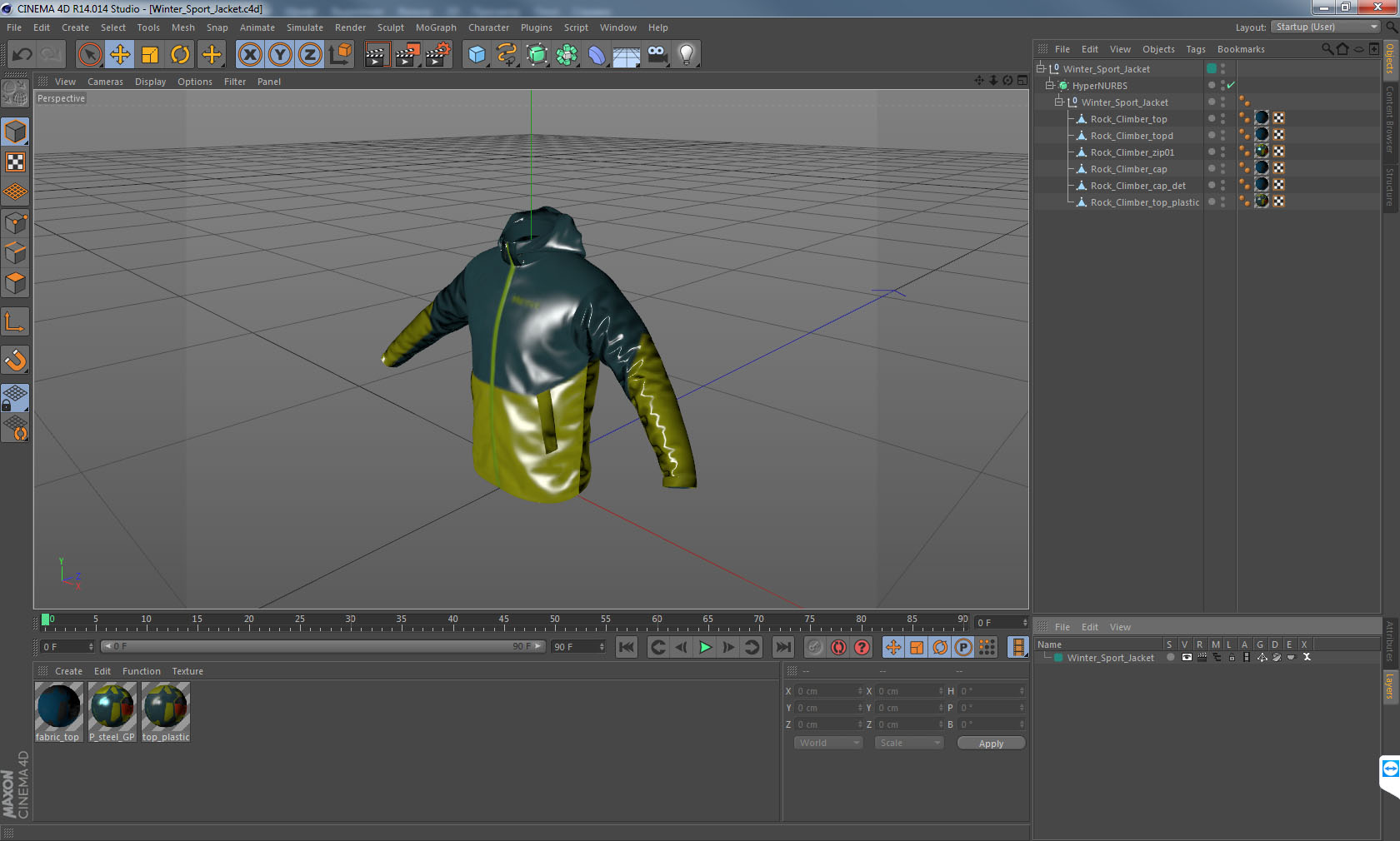 Winter Sport Jacket 3D model