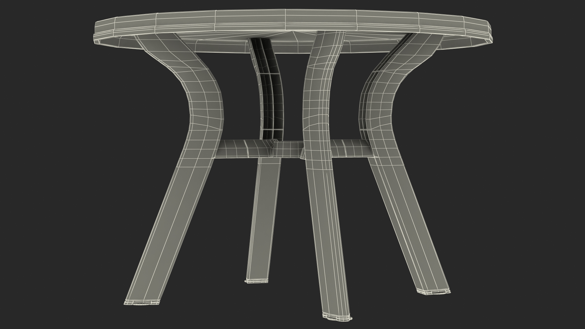 Plastic Table White 3D model