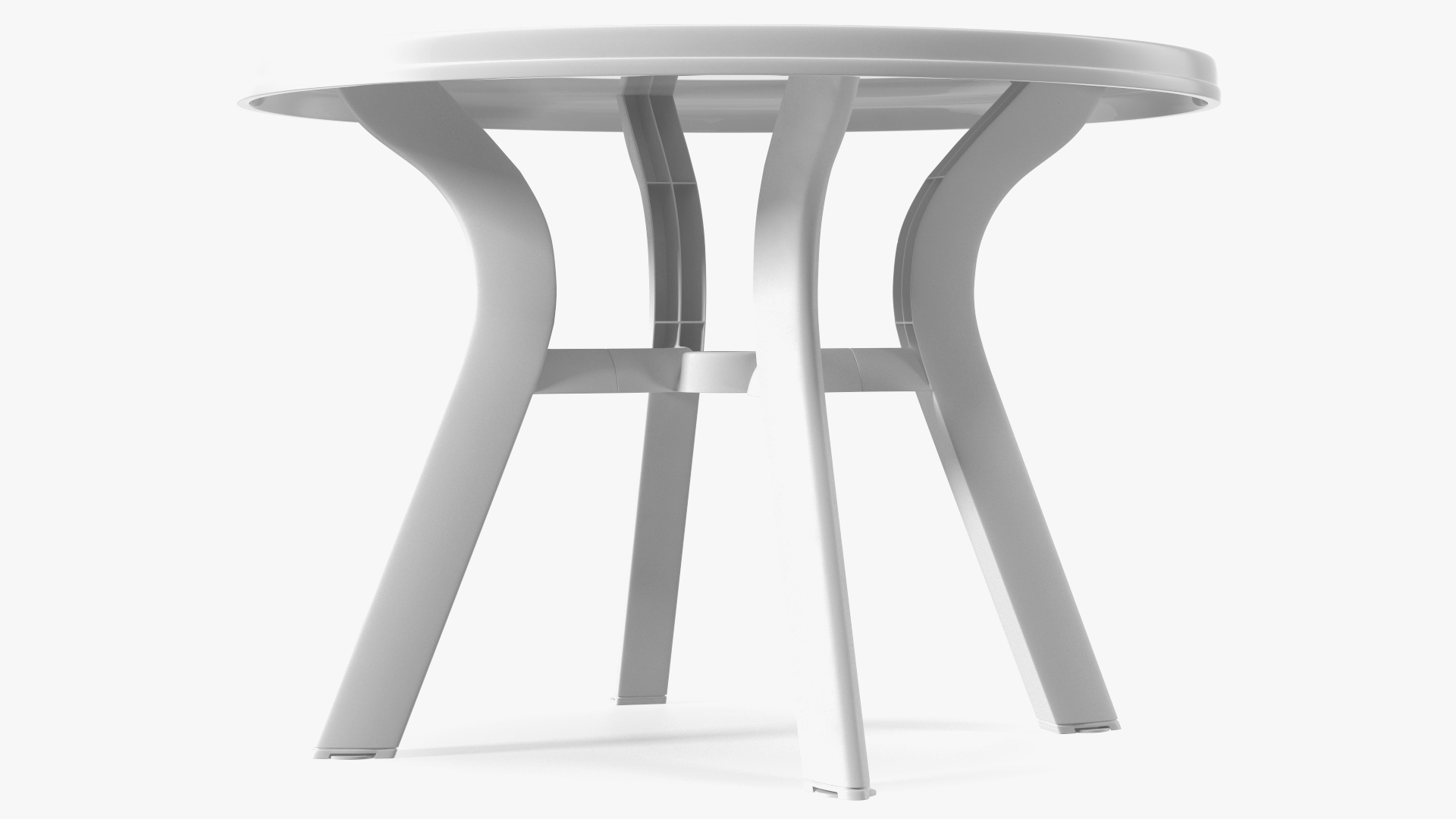 Plastic Table White 3D model