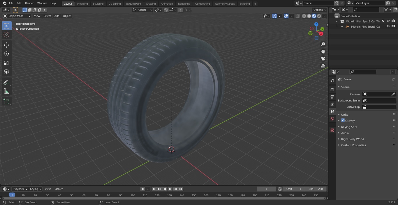 3D model Michelin Pilot Sport5 Car Tire