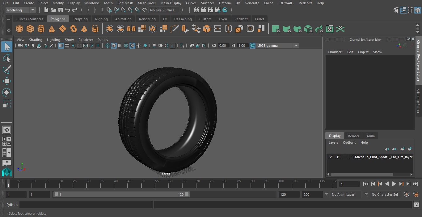 3D model Michelin Pilot Sport5 Car Tire