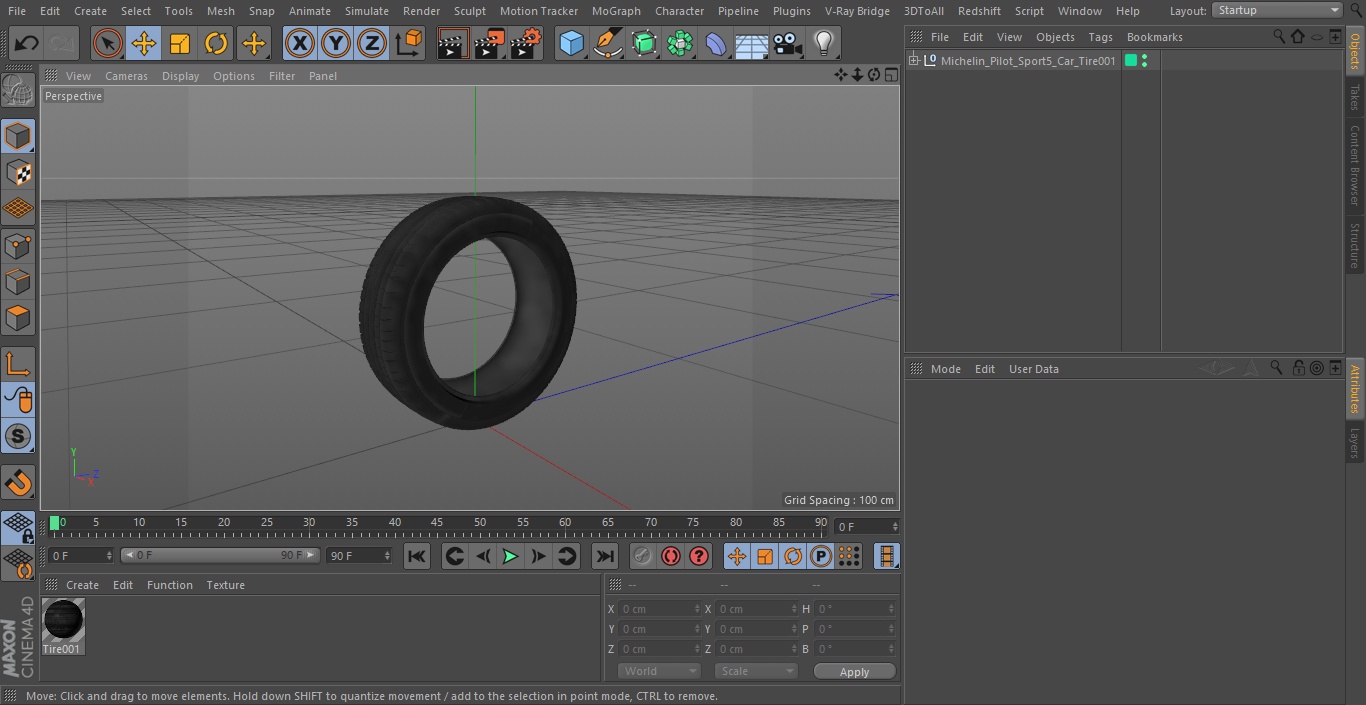 3D model Michelin Pilot Sport5 Car Tire