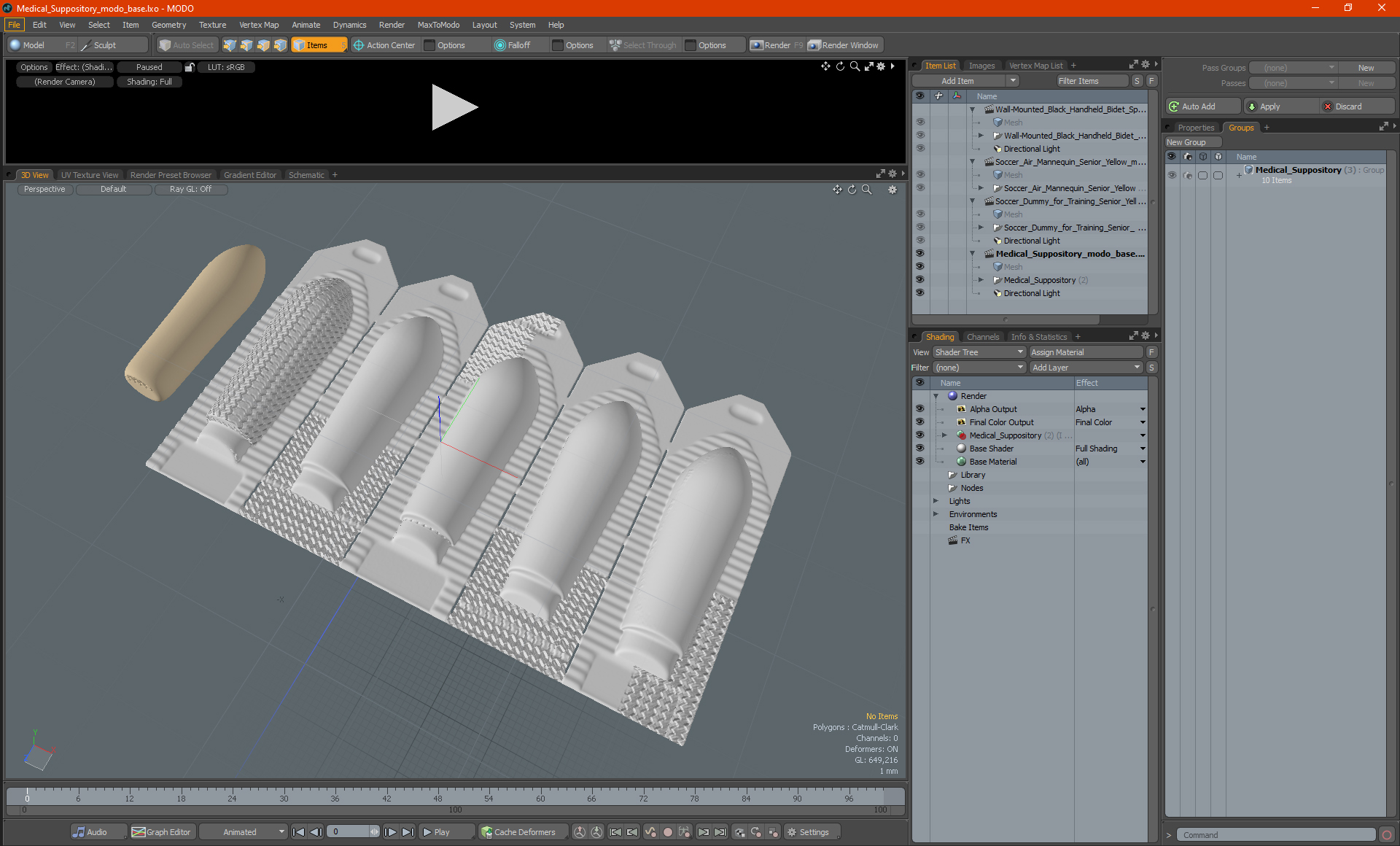 Medical Suppository 3D model