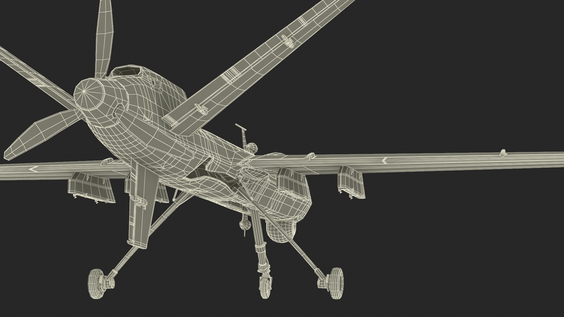 3D Unmanned Aerial Vehicle MQ-9 Reaper Drone Rigged model