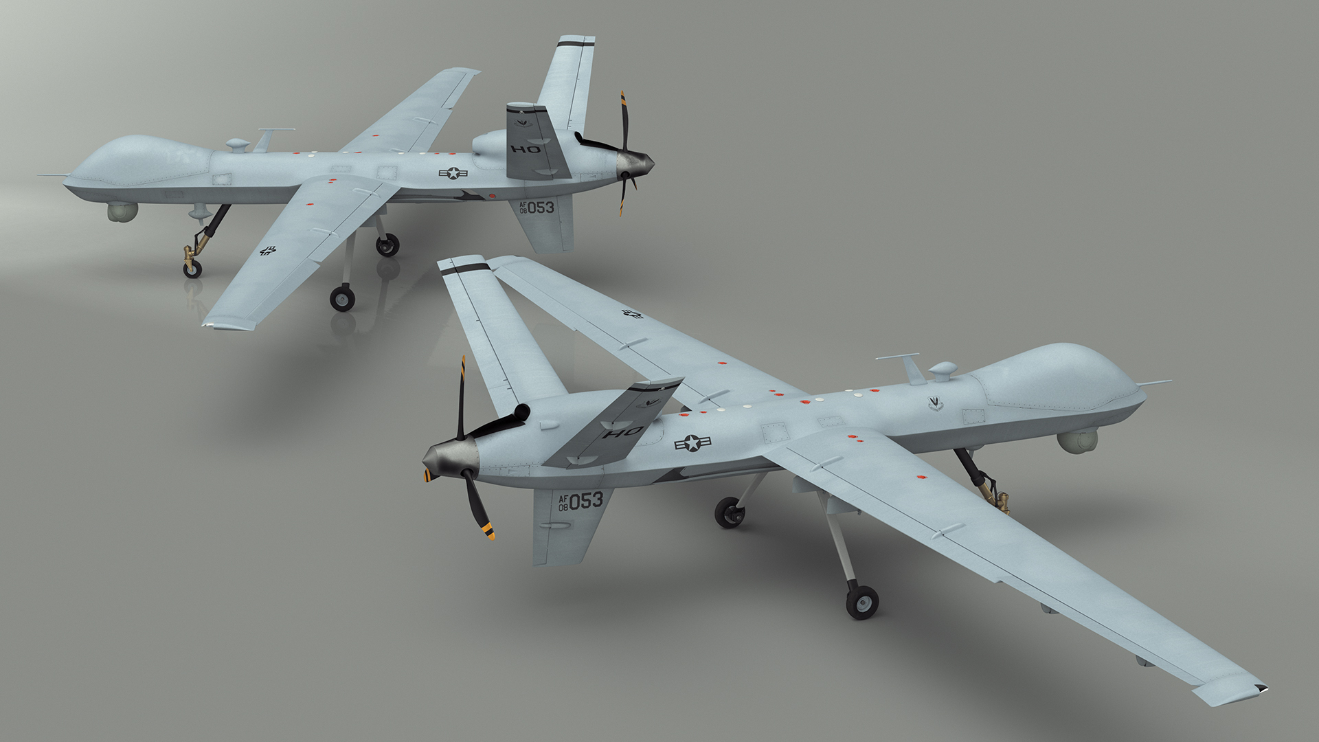 3D Unmanned Aerial Vehicle MQ-9 Reaper Drone Rigged model