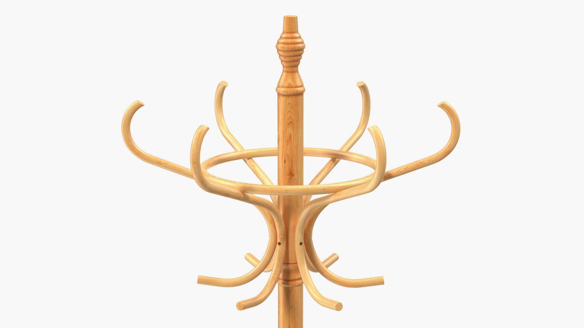 Oak Coat Stand 3D model