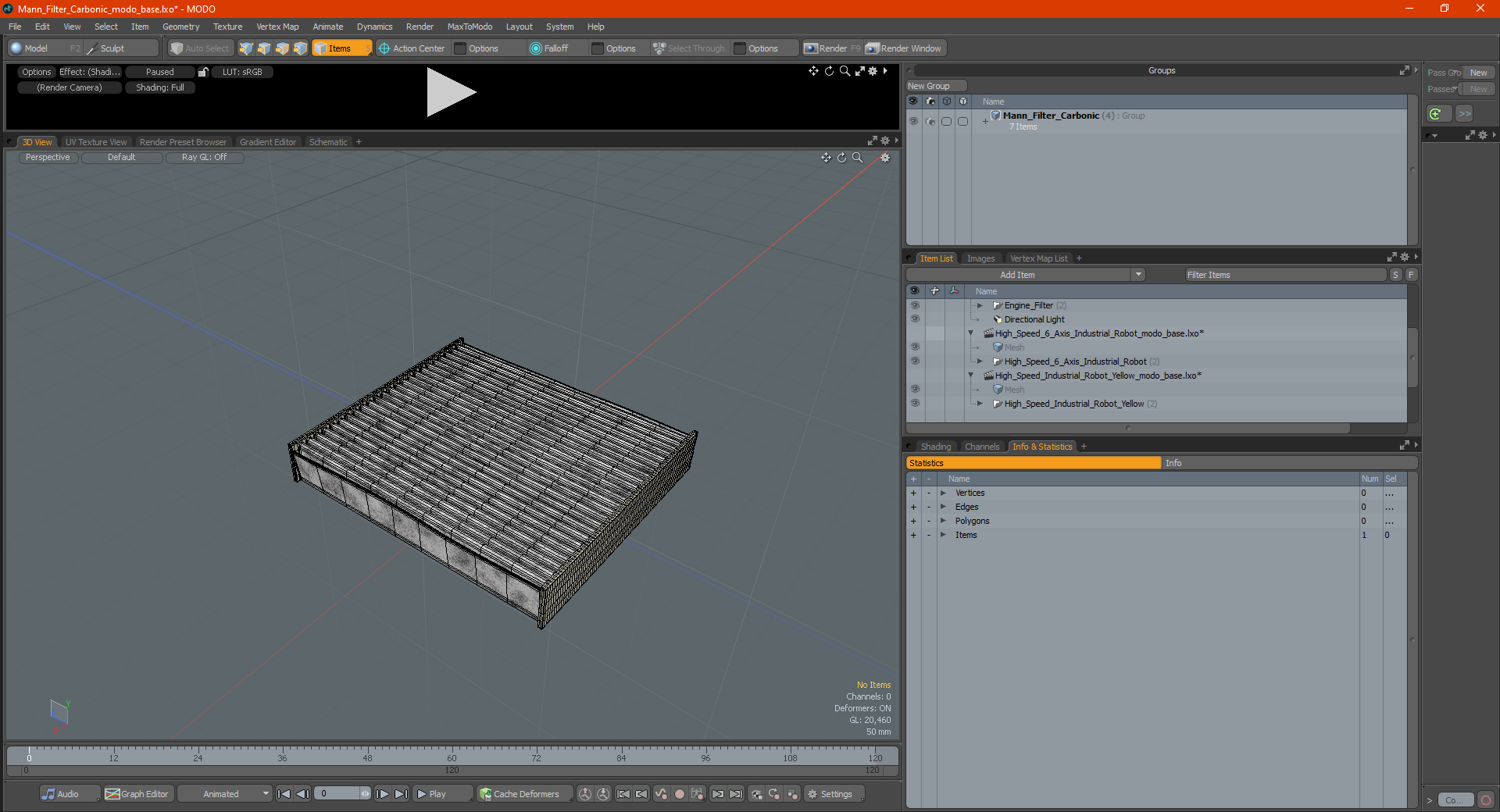 3D model Mann Filter Carbonic