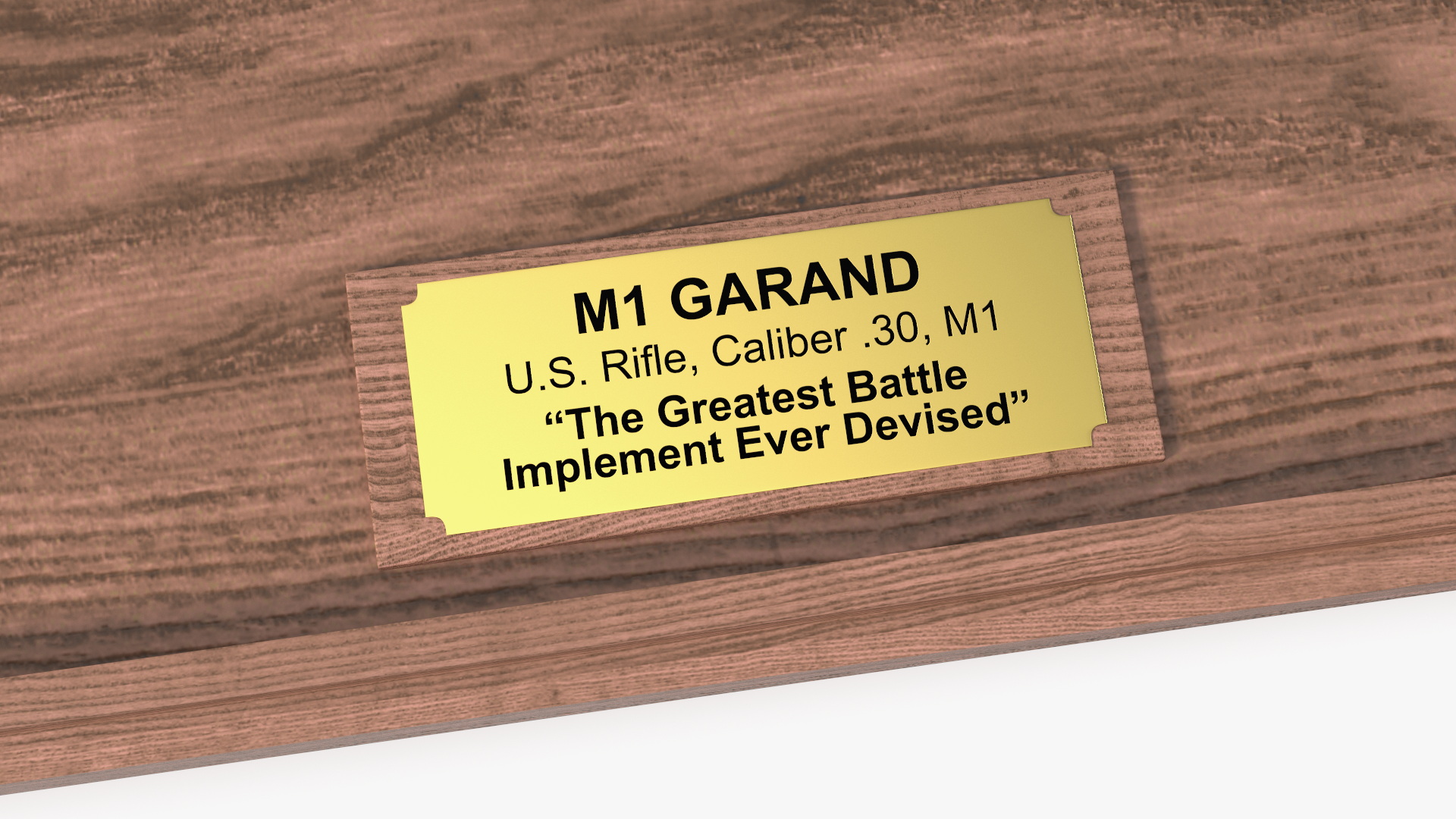 Universal Wooden Rifle Display Plaque - view 4