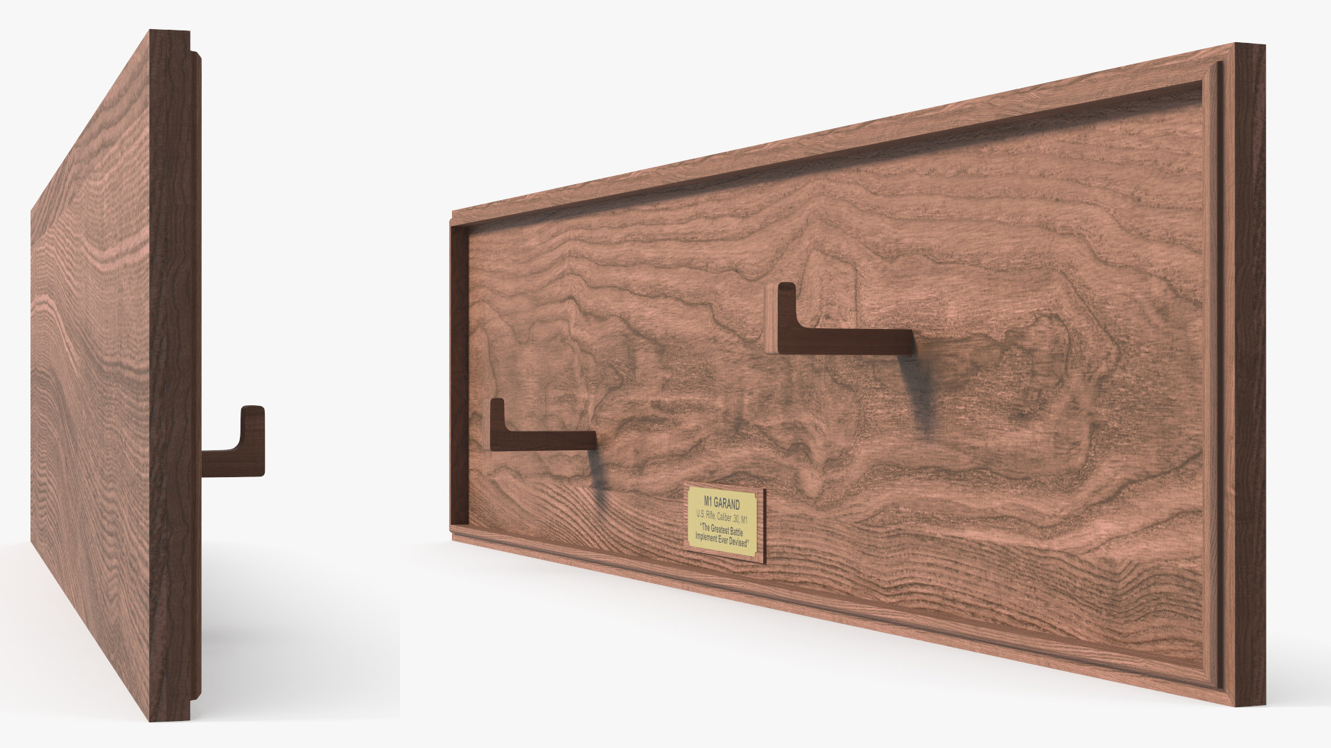 Universal Wooden Rifle Display Plaque - view 2