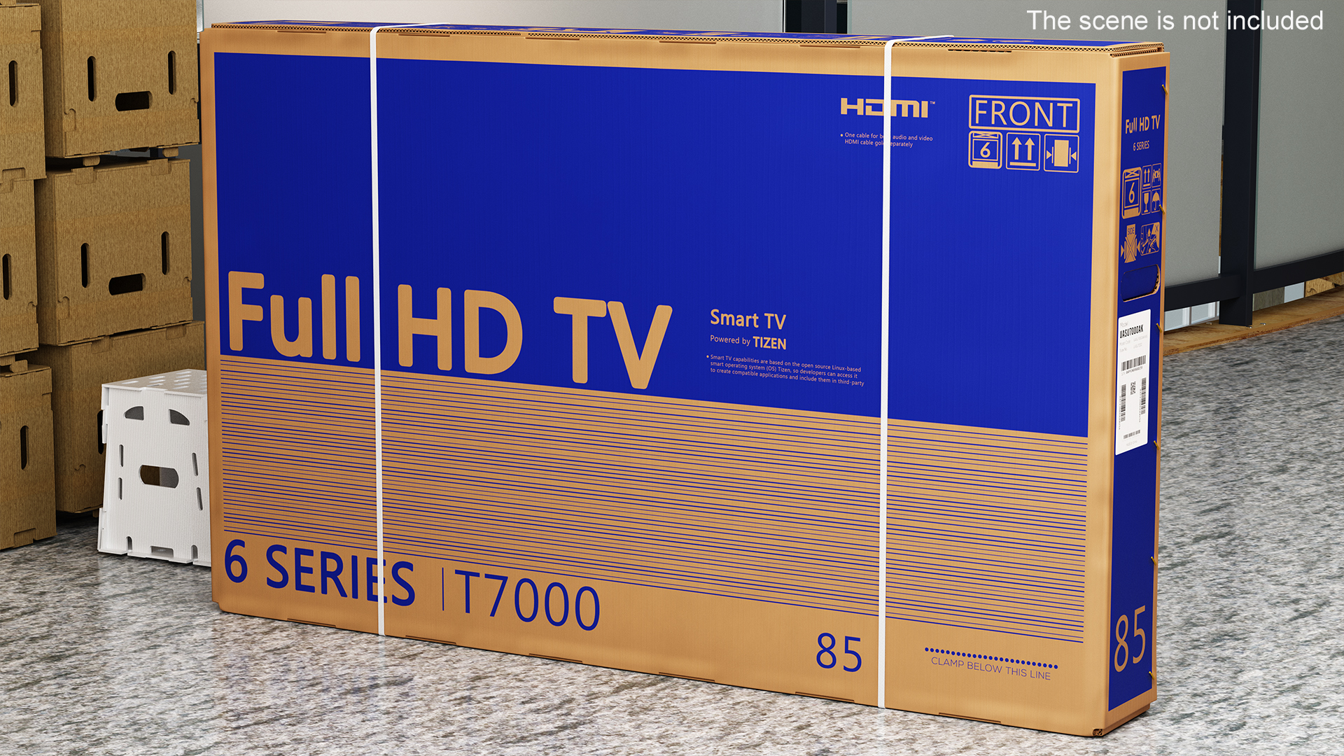 Cardboard Packaging Box 85 Inch TV 3D model