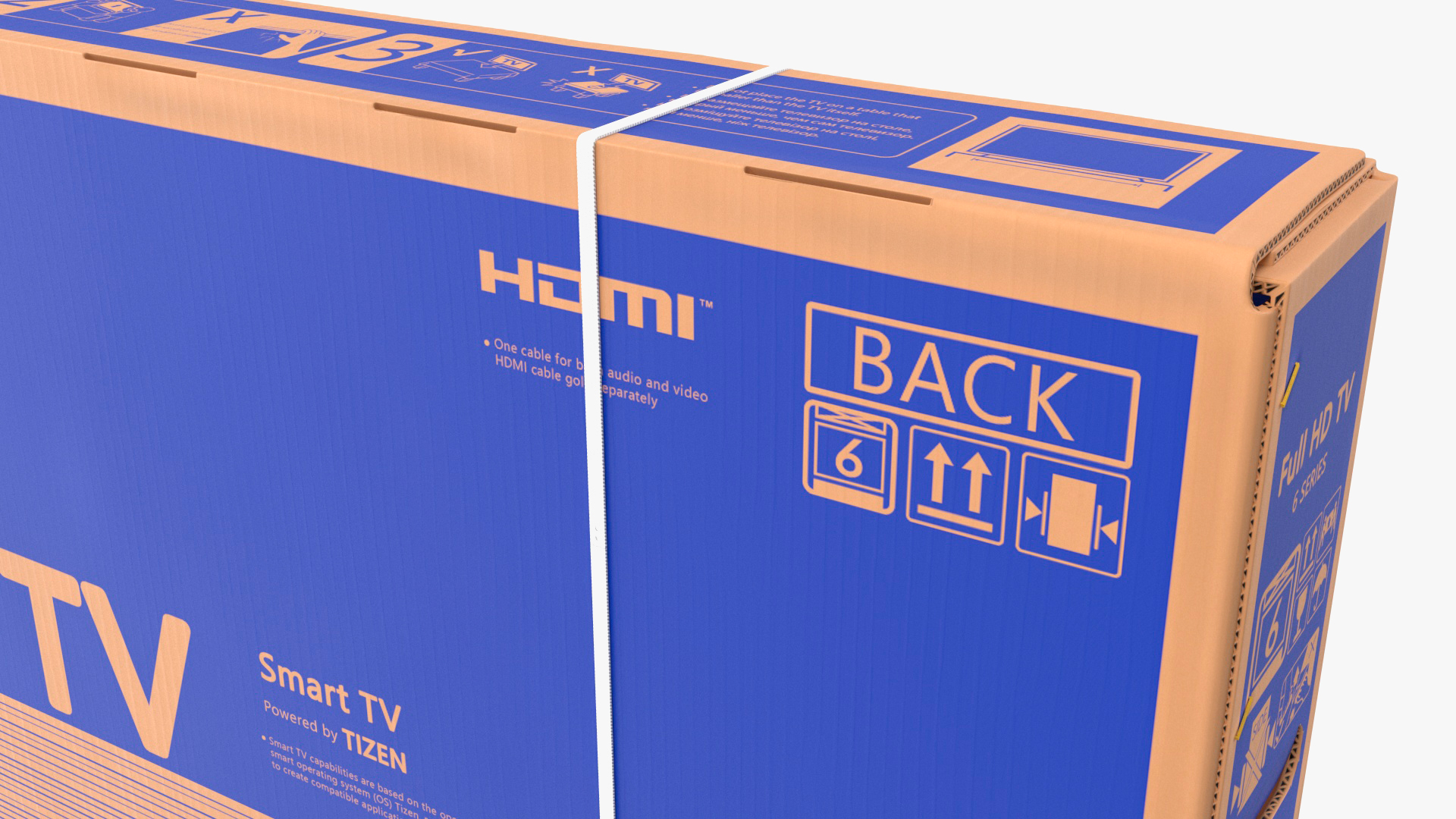 Cardboard Packaging Box 85 Inch TV 3D model