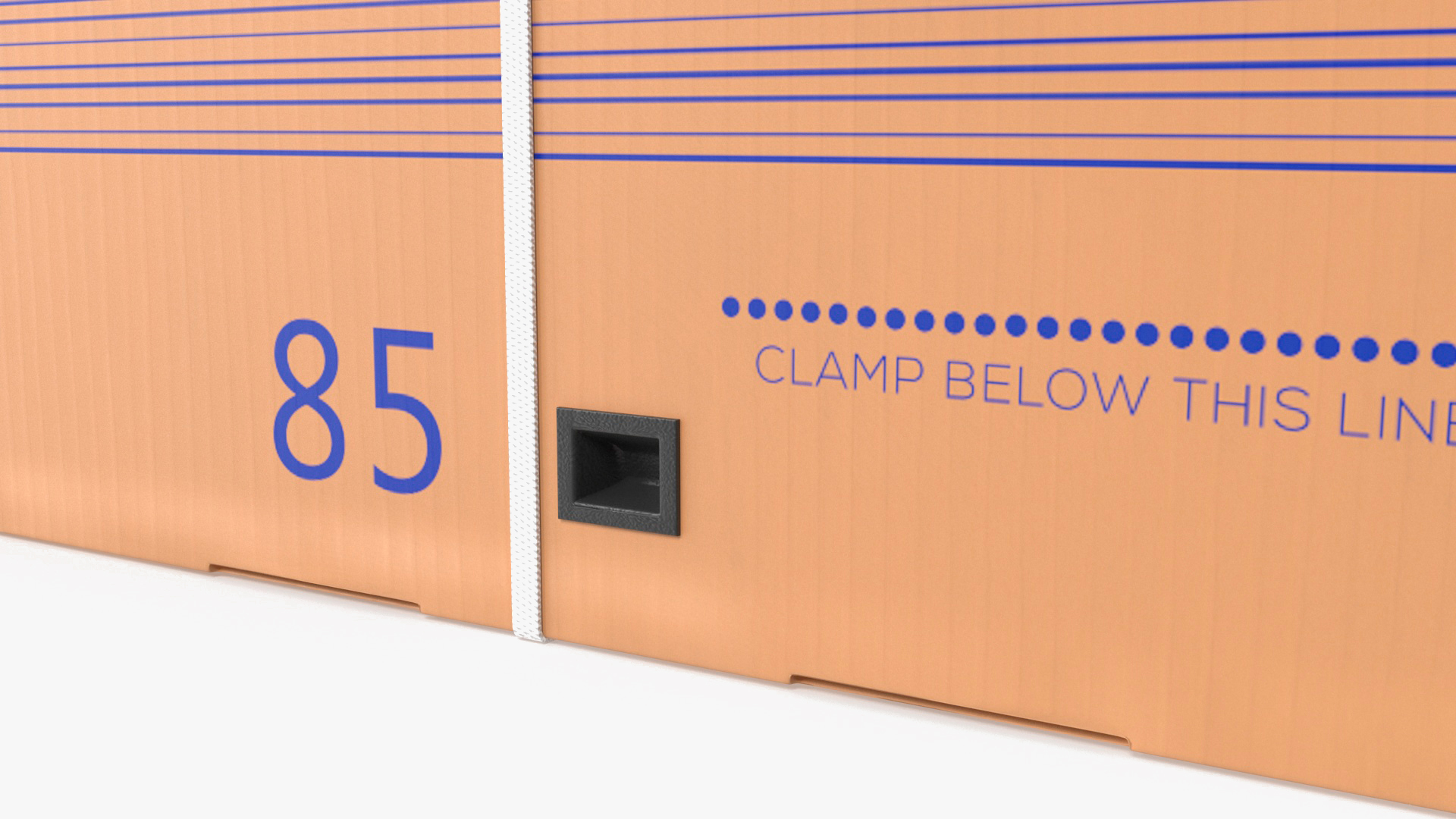 Cardboard Packaging Box 85 Inch TV 3D model
