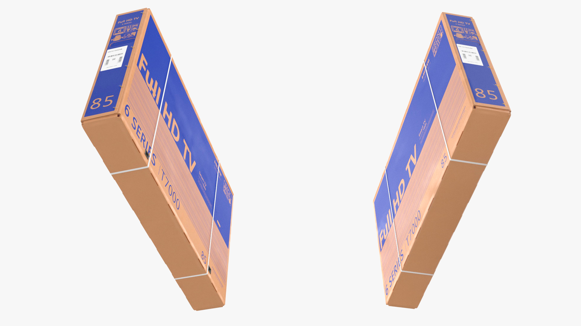 Cardboard Packaging Box 85 Inch TV 3D model