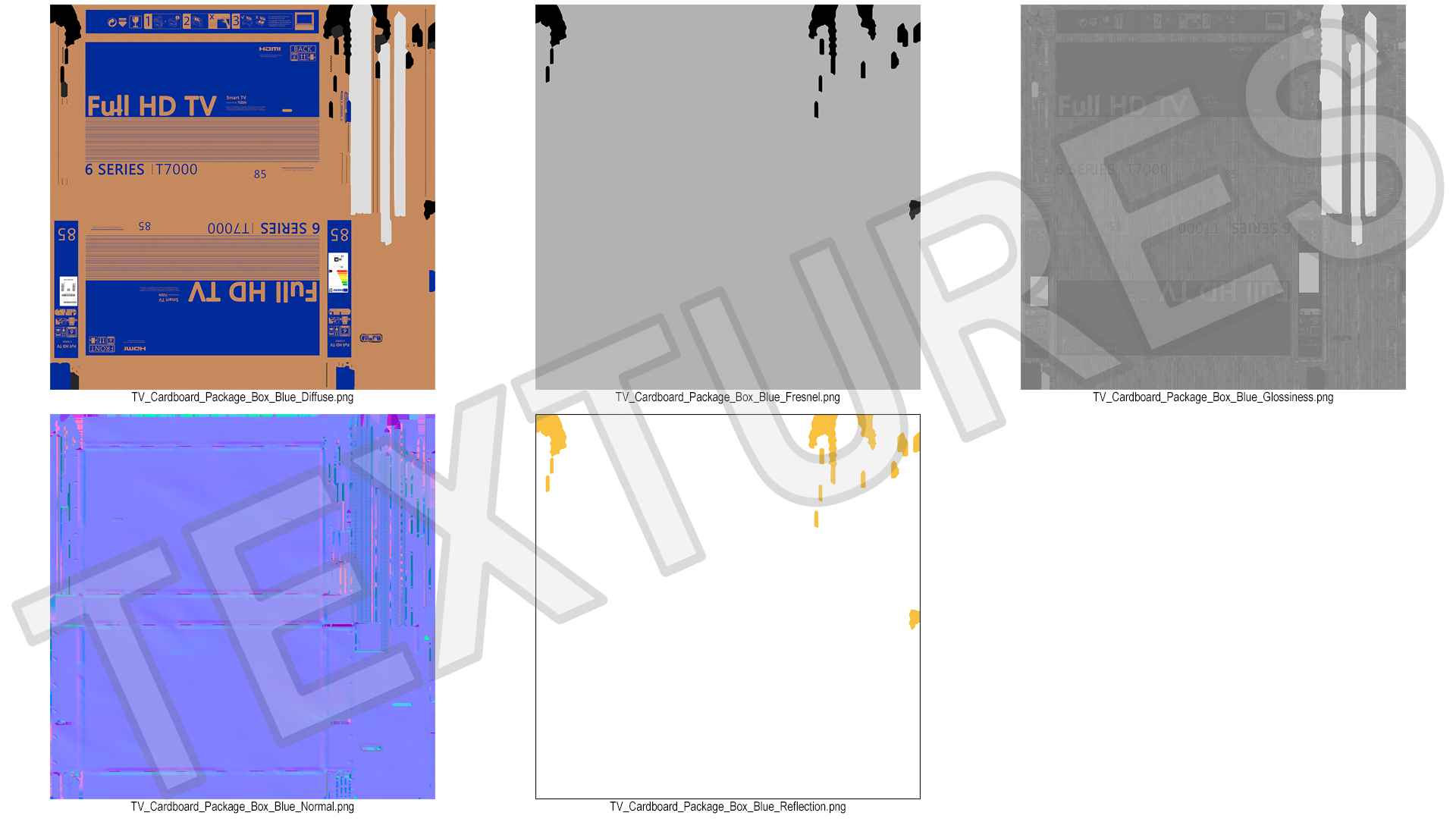 Cardboard Packaging Box 85 Inch TV 3D model