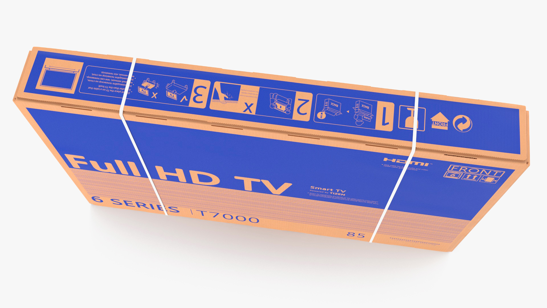 Cardboard Packaging Box 85 Inch TV 3D model