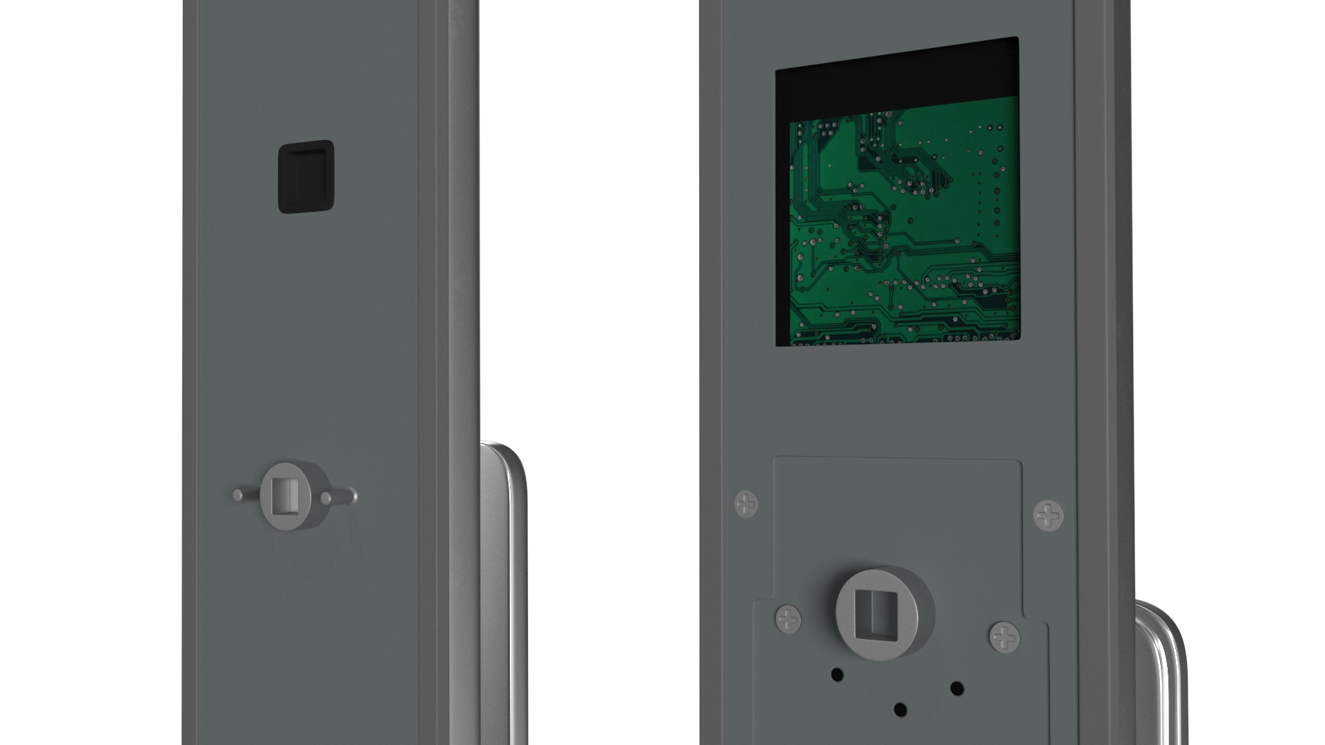 Smart Lock Silver 3D