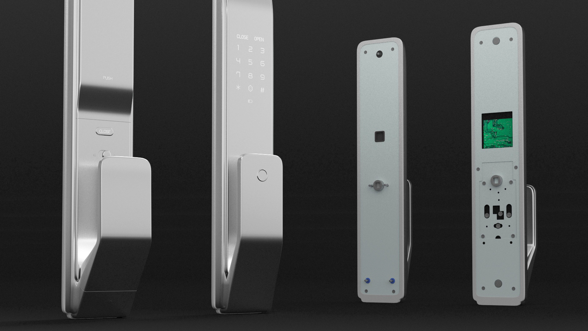 Smart Lock Silver 3D