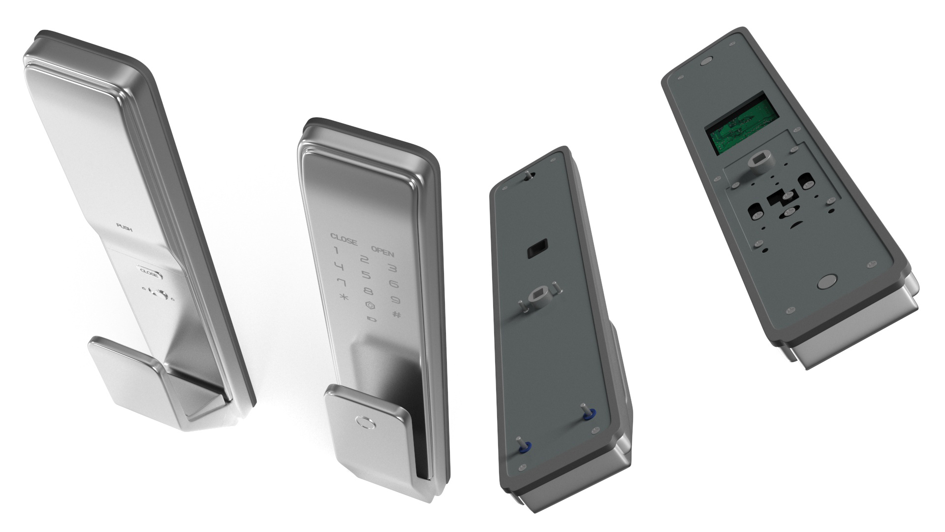 Smart Lock Silver 3D
