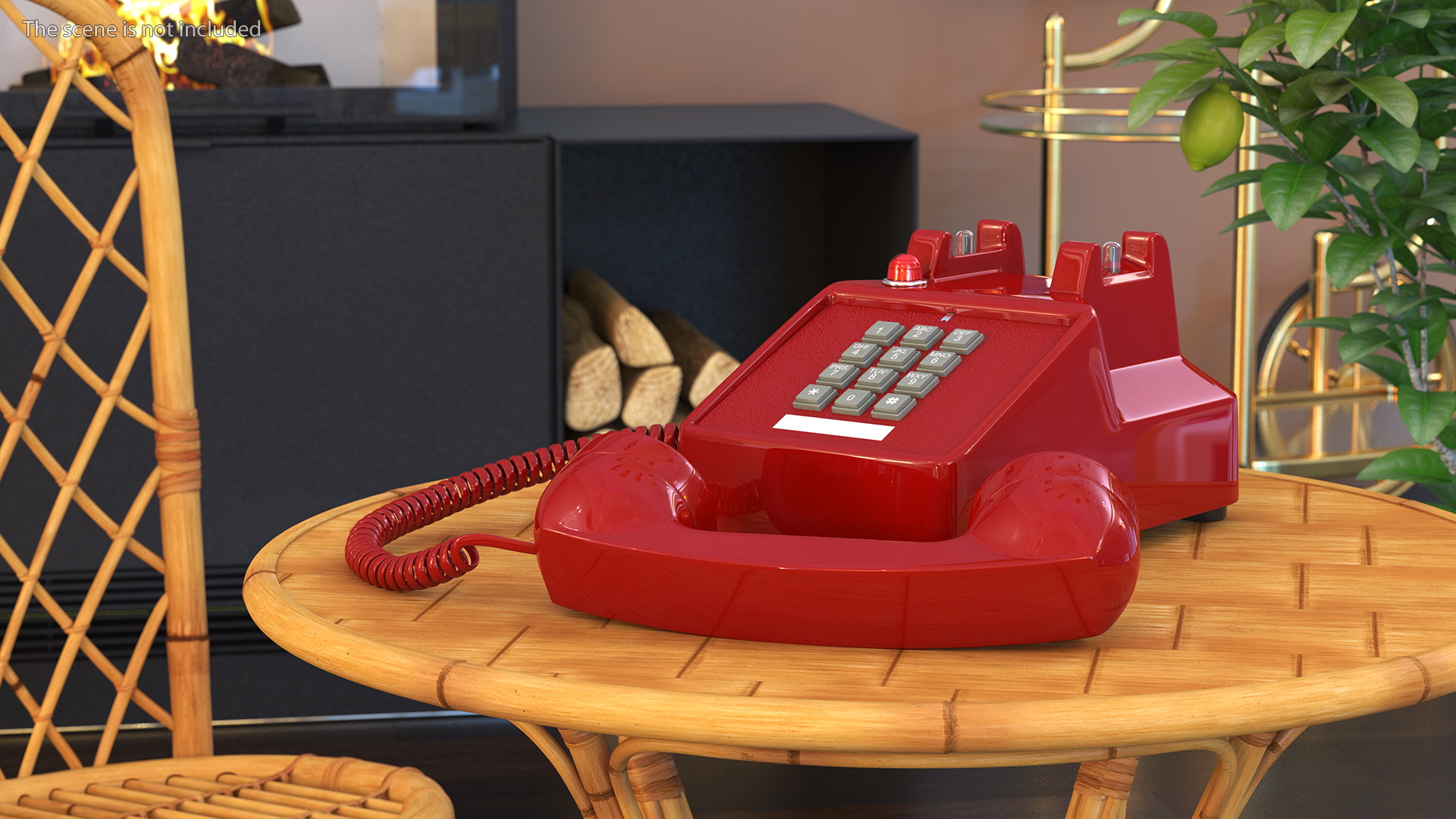 3D Bittel Retro Telephone Off Hook