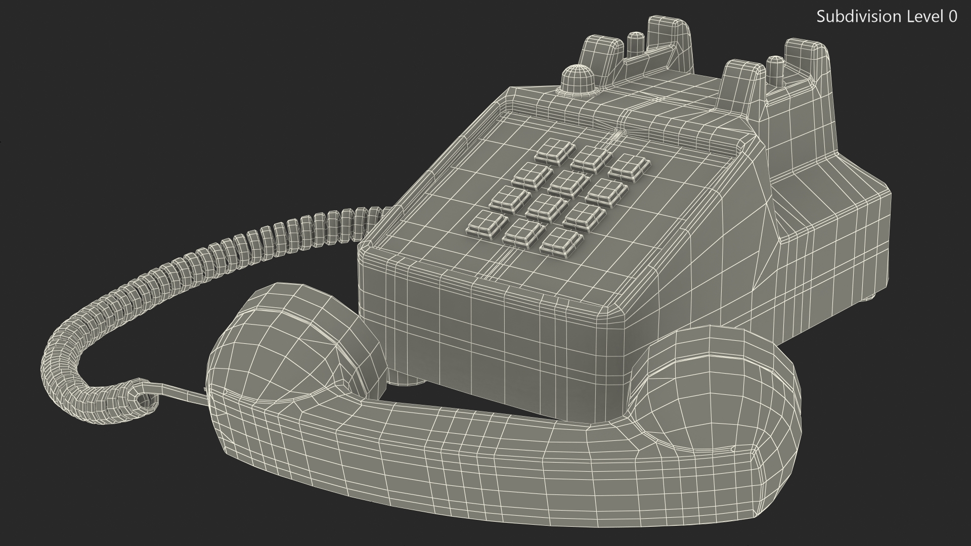 3D Bittel Retro Telephone Off Hook