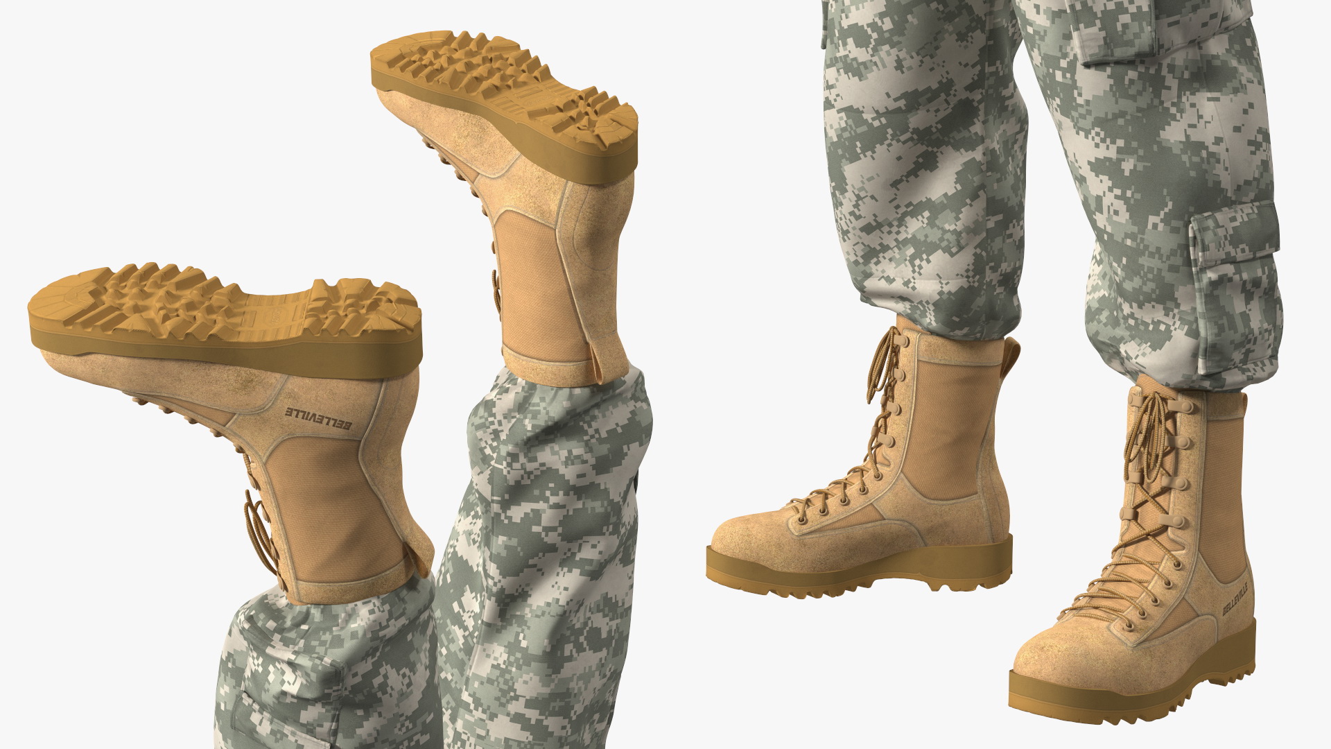 3D Soldier Holding Rugged Laptop Mildef RS13