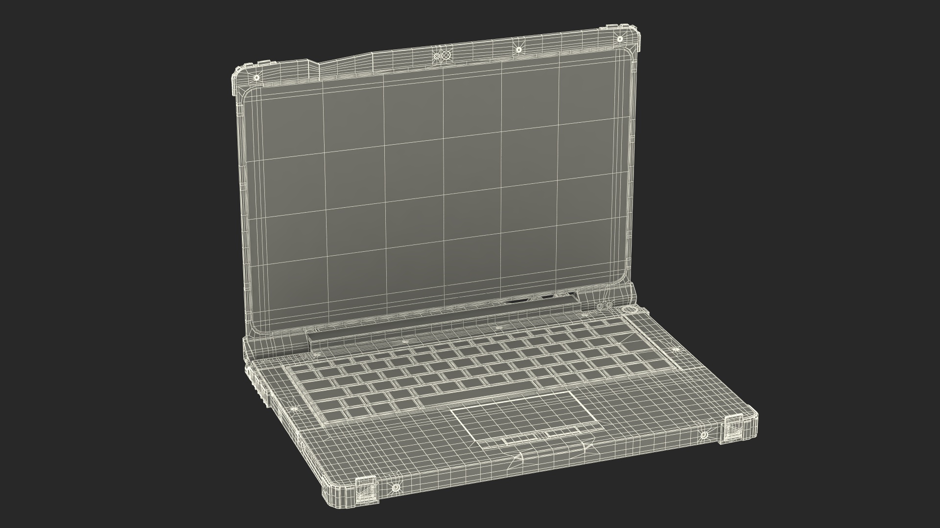 3D Soldier Holding Rugged Laptop Mildef RS13