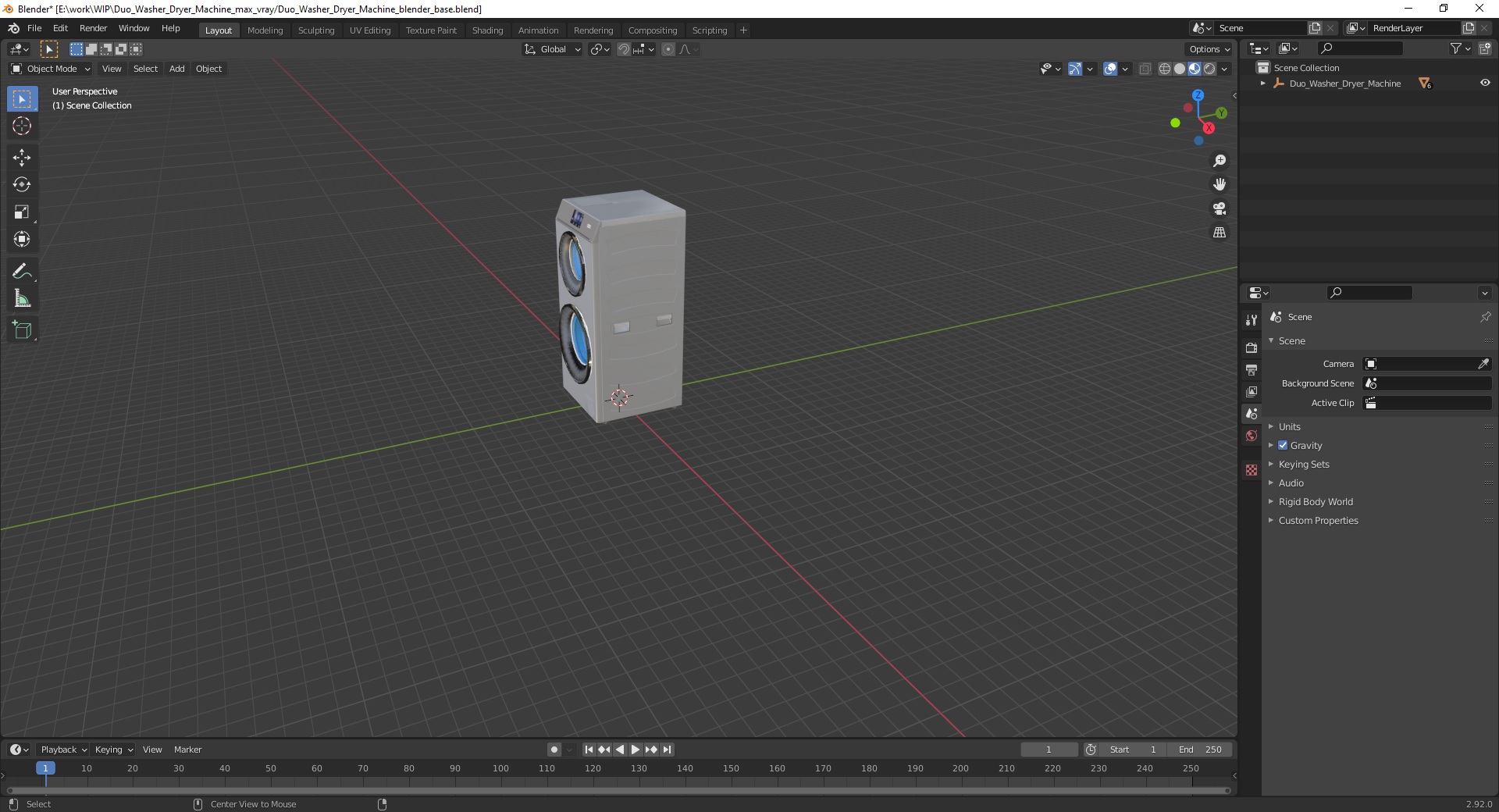 Duo Washer Dryer Machine 3D model