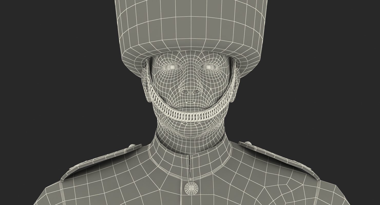British Royal Guard Soldier Rigged 3D model