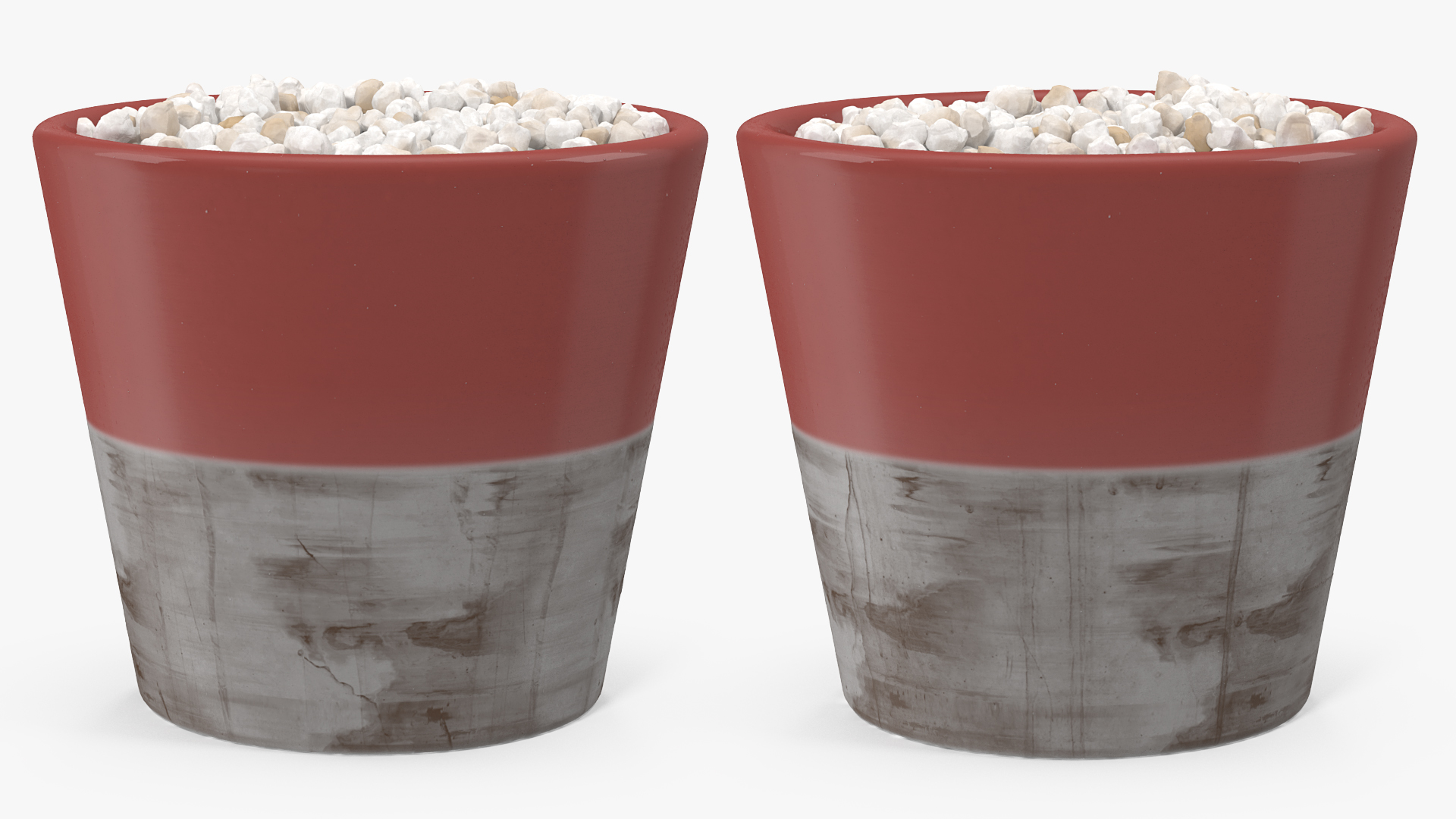 3D model Plant Pot Covered with Pebbles