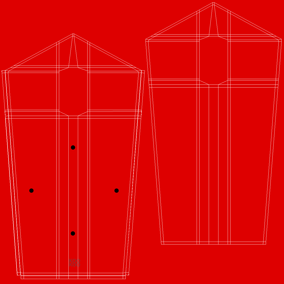 3D Automated Cuckoo Clock Red Rigged model