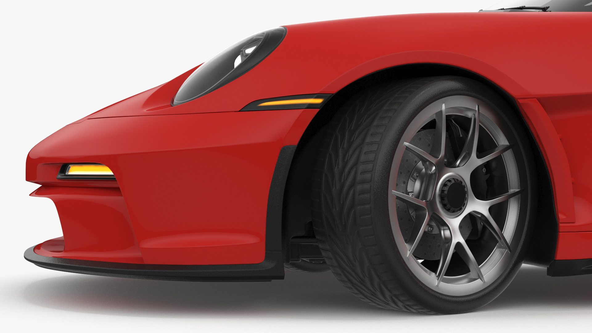 Modern Sport Car Red Rigged 3D