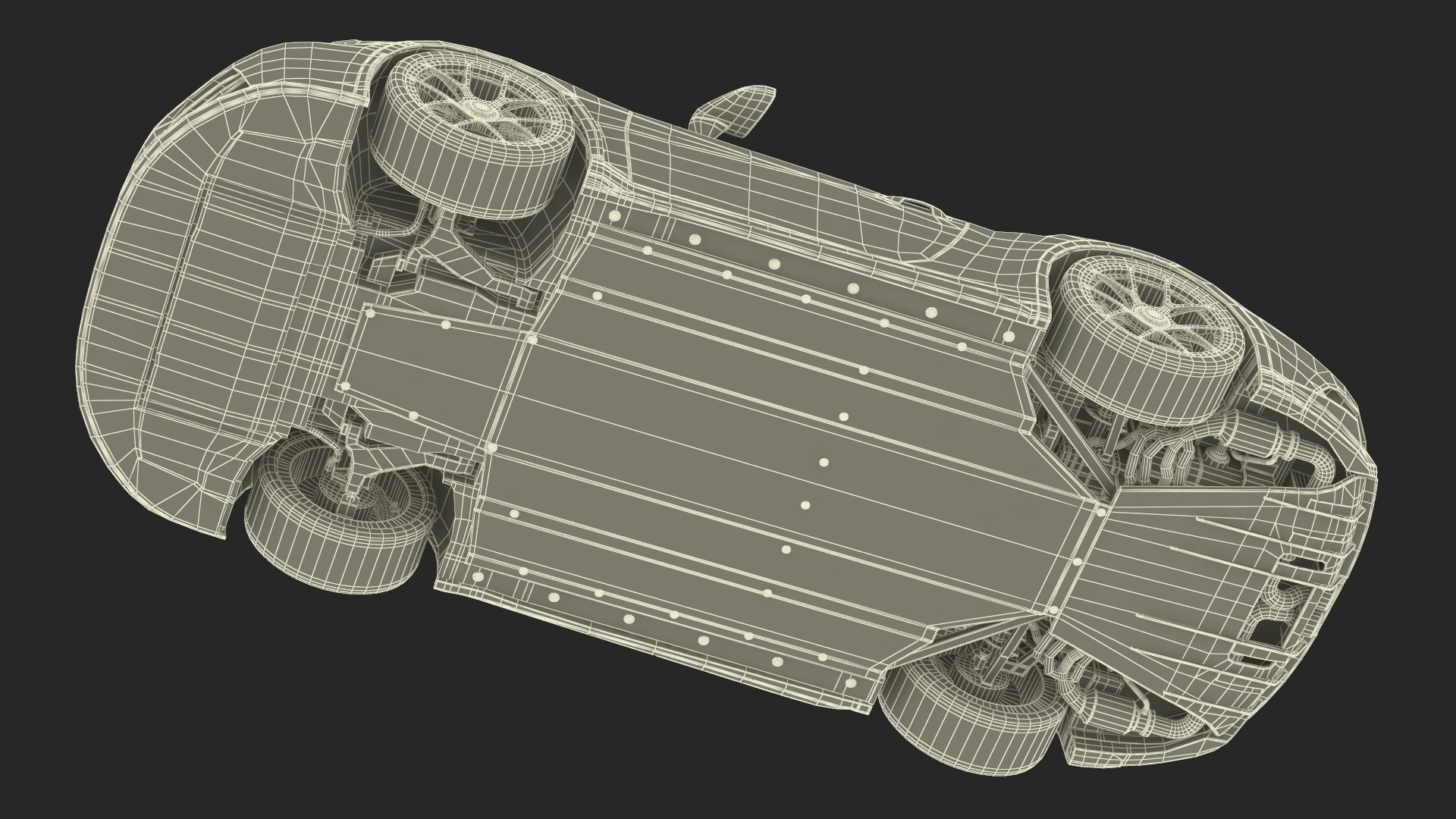 Modern Sport Car Red Rigged 3D