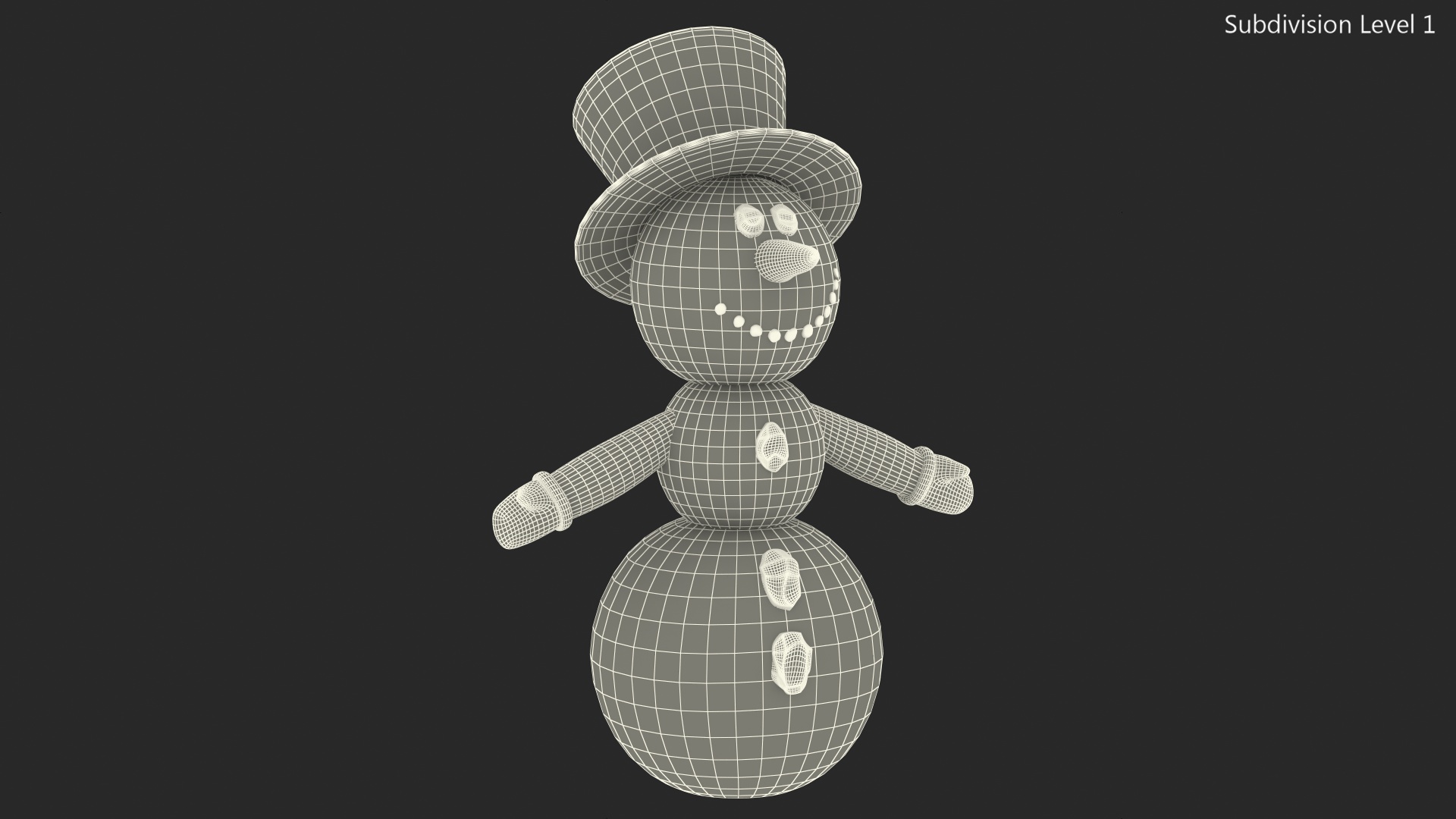 Snowman T-Pose 3D model