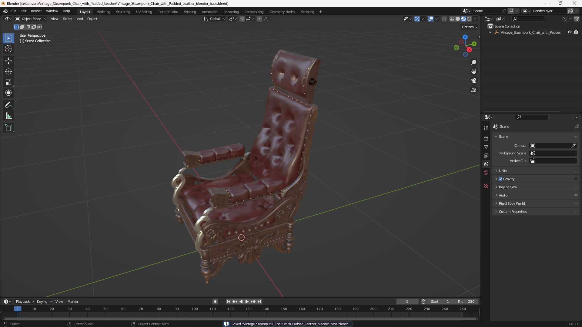 Vintage Steampunk Chair with Padded Leather - view 10