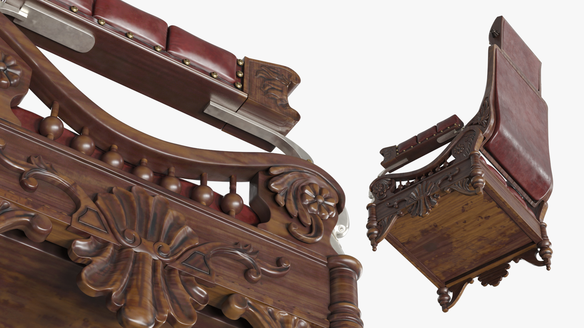 Vintage Steampunk Chair with Padded Leather - view 5