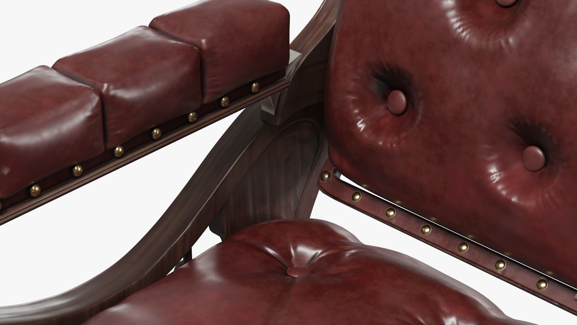 Vintage Steampunk Chair with Padded Leather - view 7