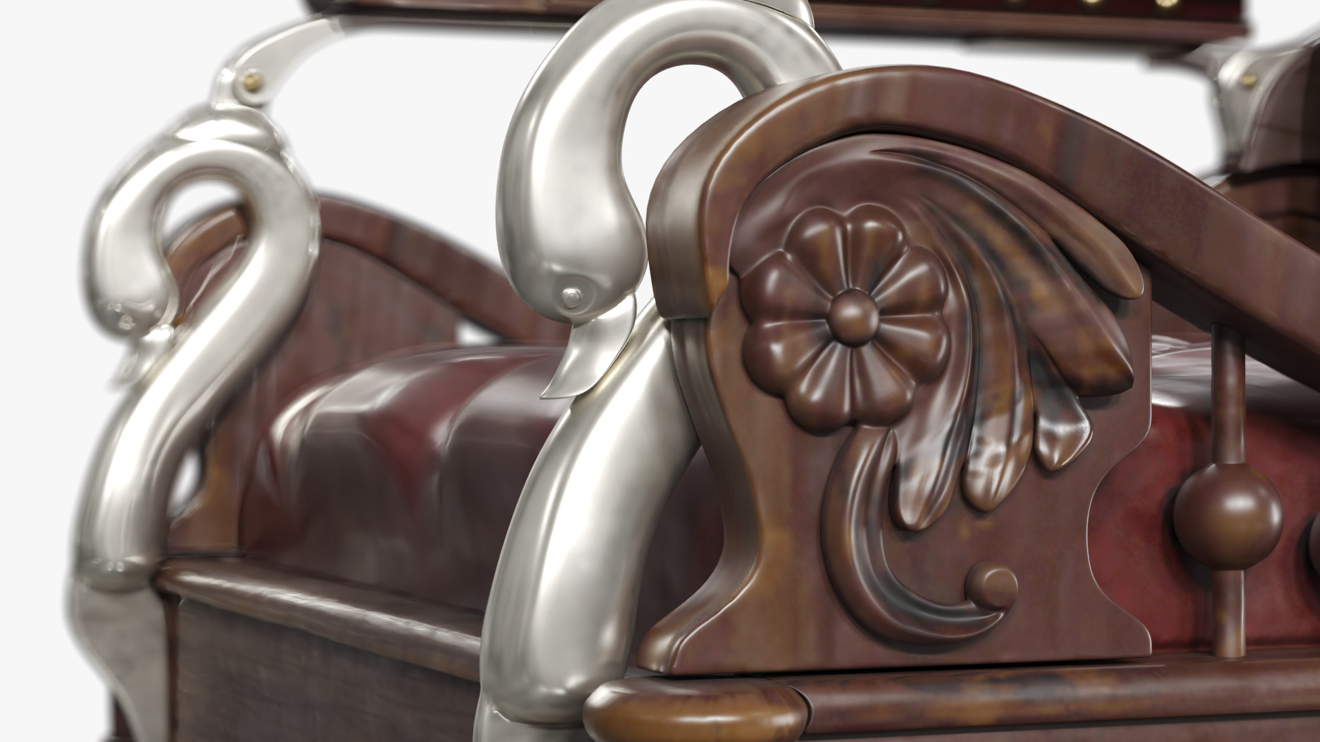 Vintage Steampunk Chair with Padded Leather - view 6