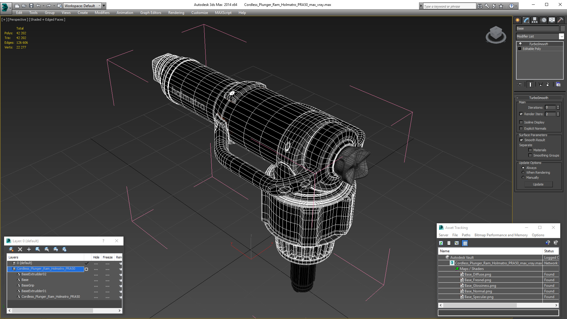 3D model Cordless Plunger Ram Holmatro PRA50
